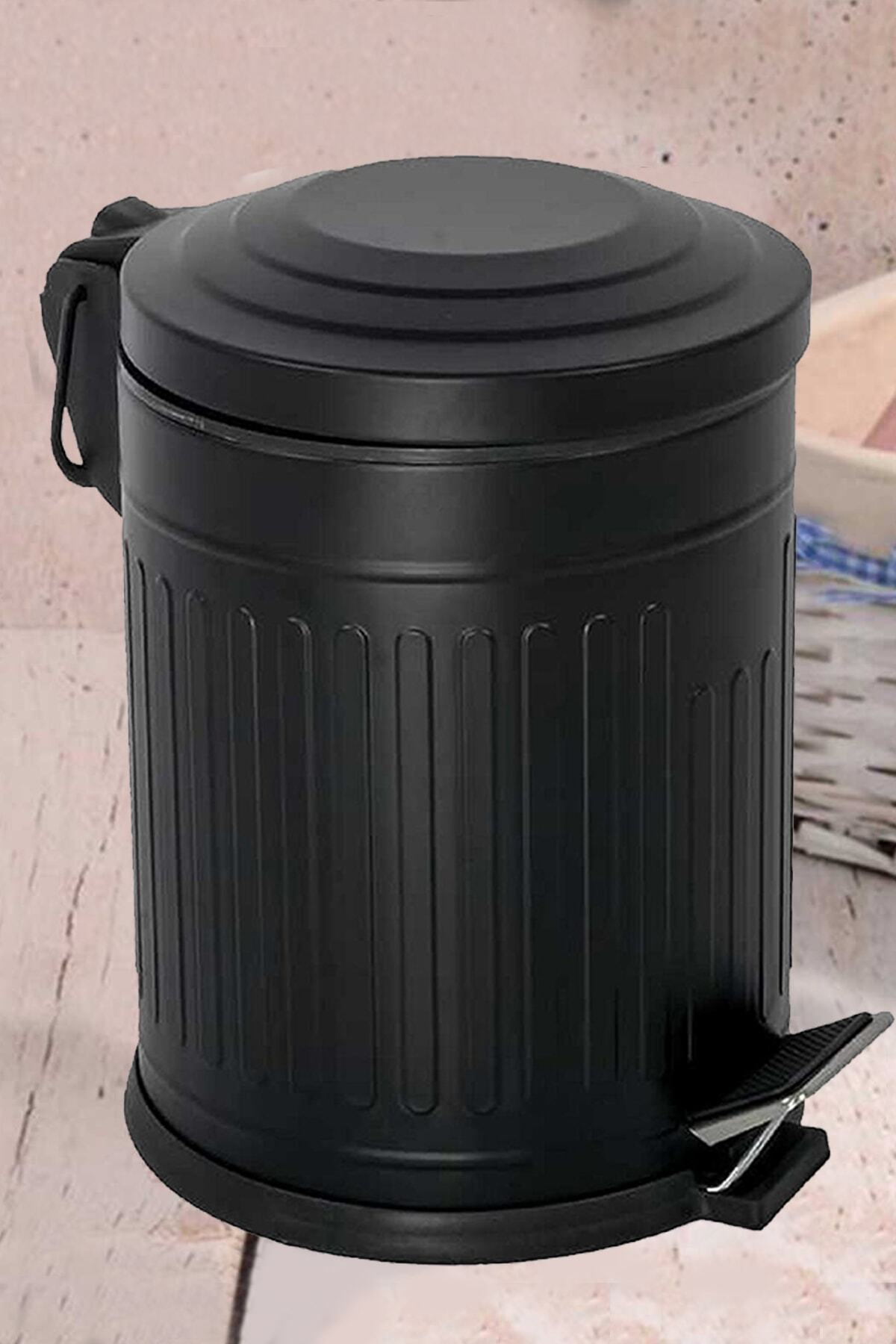 Porsima 4004s Pedallı 5lt Çöp Kovası Siyah