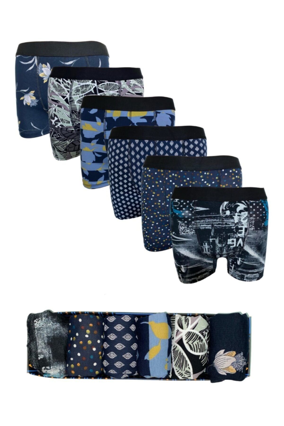 Pacman Erkek Boxer Kutulu 6'li Desenli Set #premiumcollection