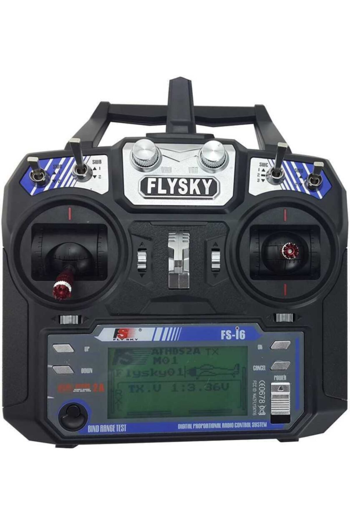 China Flysky Fs-i6 2.4ghz 6 Kanal Alıcı-verici Kumanda (entegre Lcd Ekran)