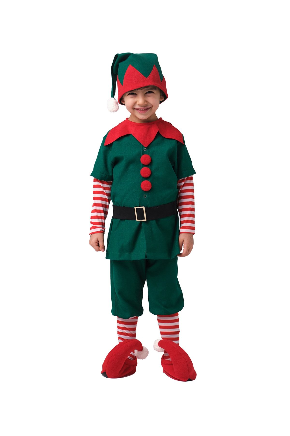 Tülü Akkoç Elf Çocuk Noel Yılbaşı Kostümü Lüks