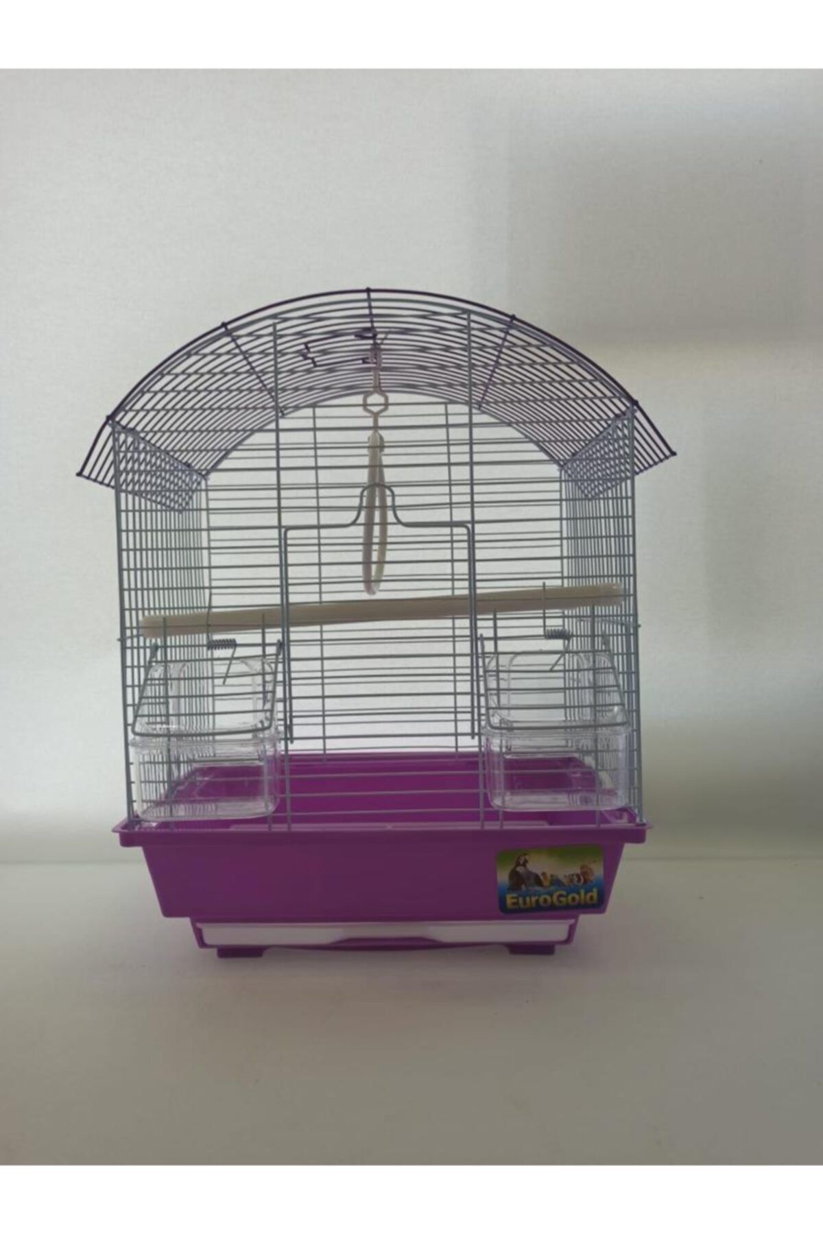 Qh Pet Cage Kafes Renkli 30x23x39 Mor Muhabbet Kanarya