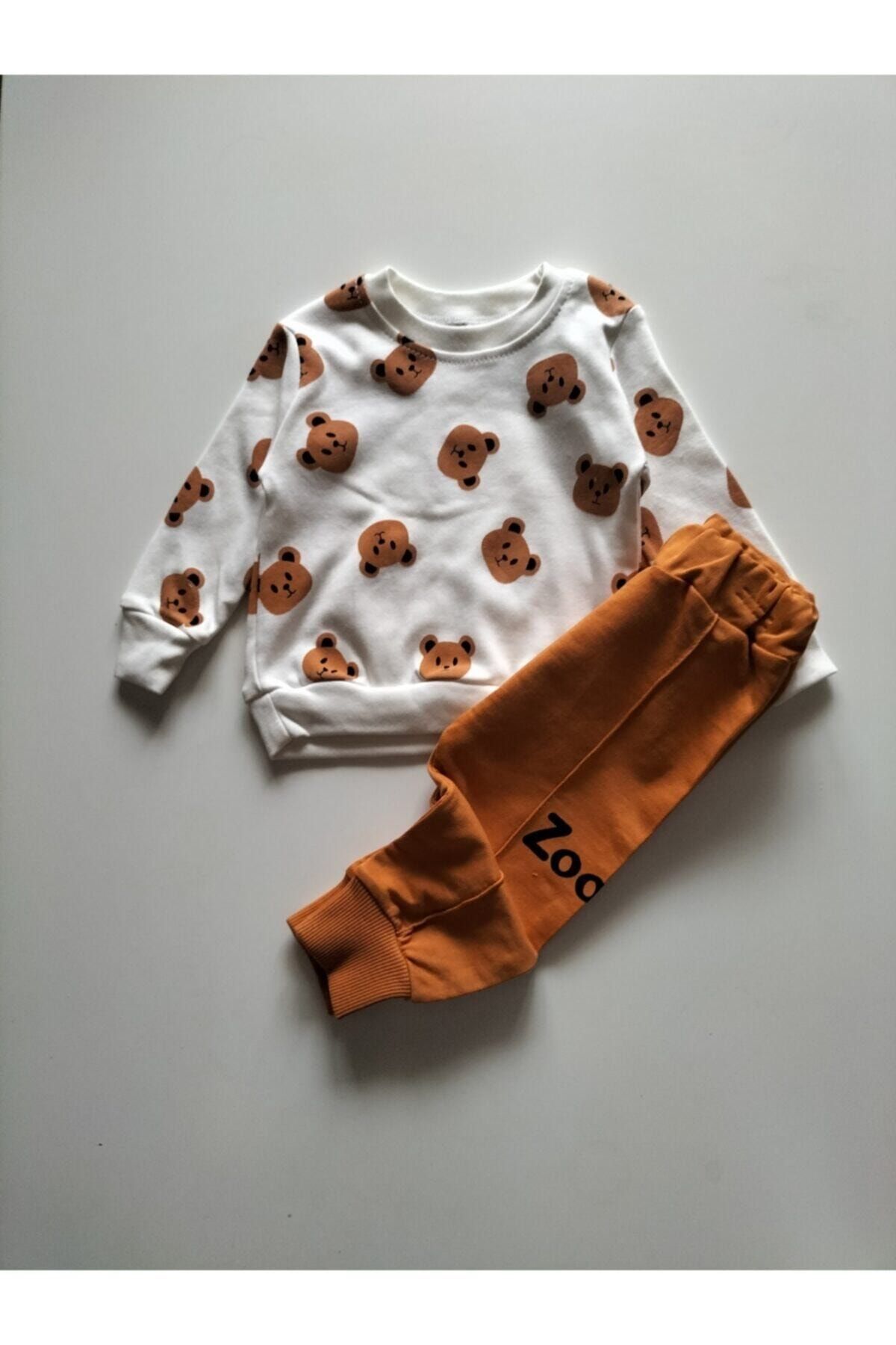 Zeo kids Ayıcıklı Zoo 2'li Takım %100 Pamuk