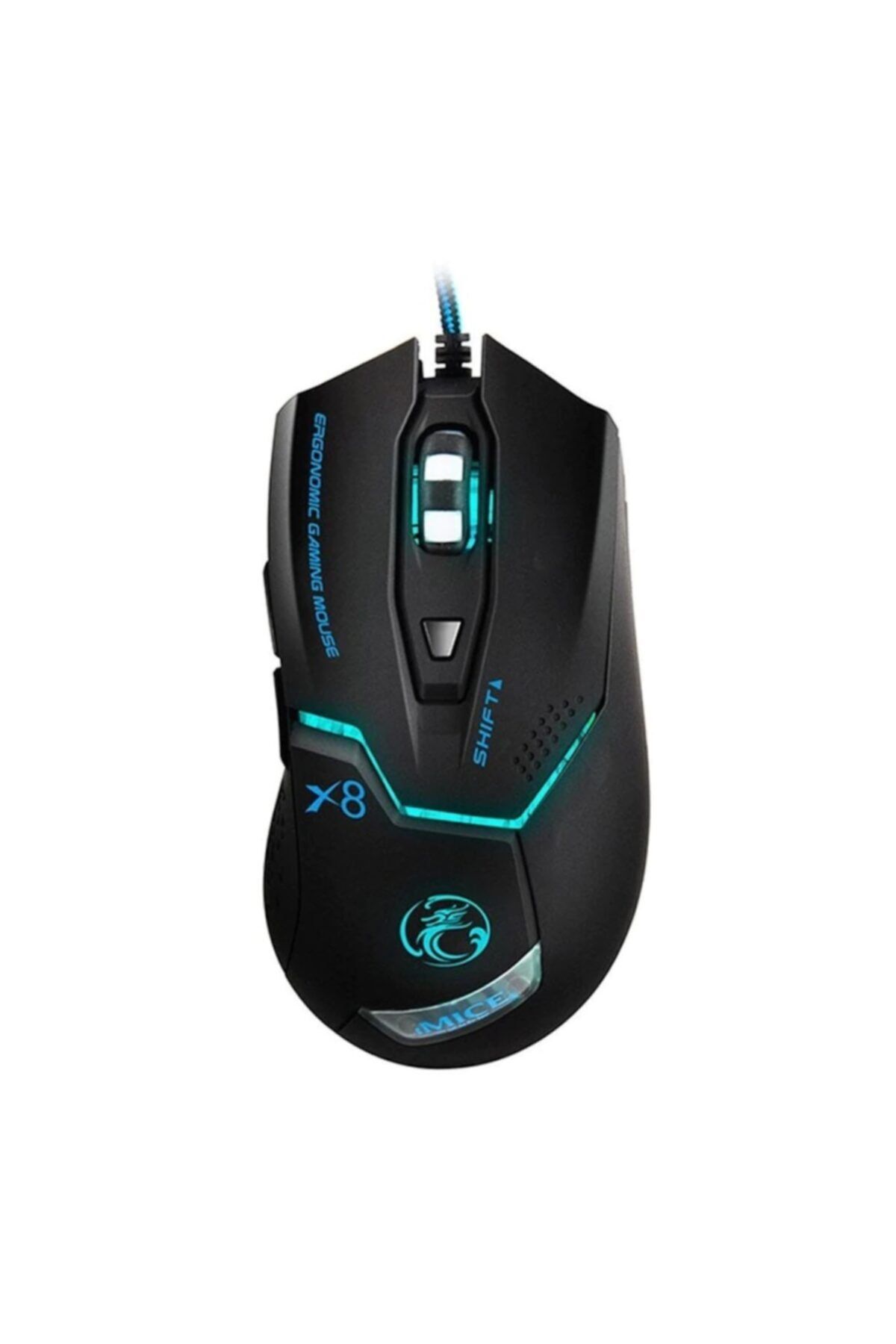 TahTicMer Imice X8 Oyun Mouse Kablolu Usb Optik Oyuncu Mause