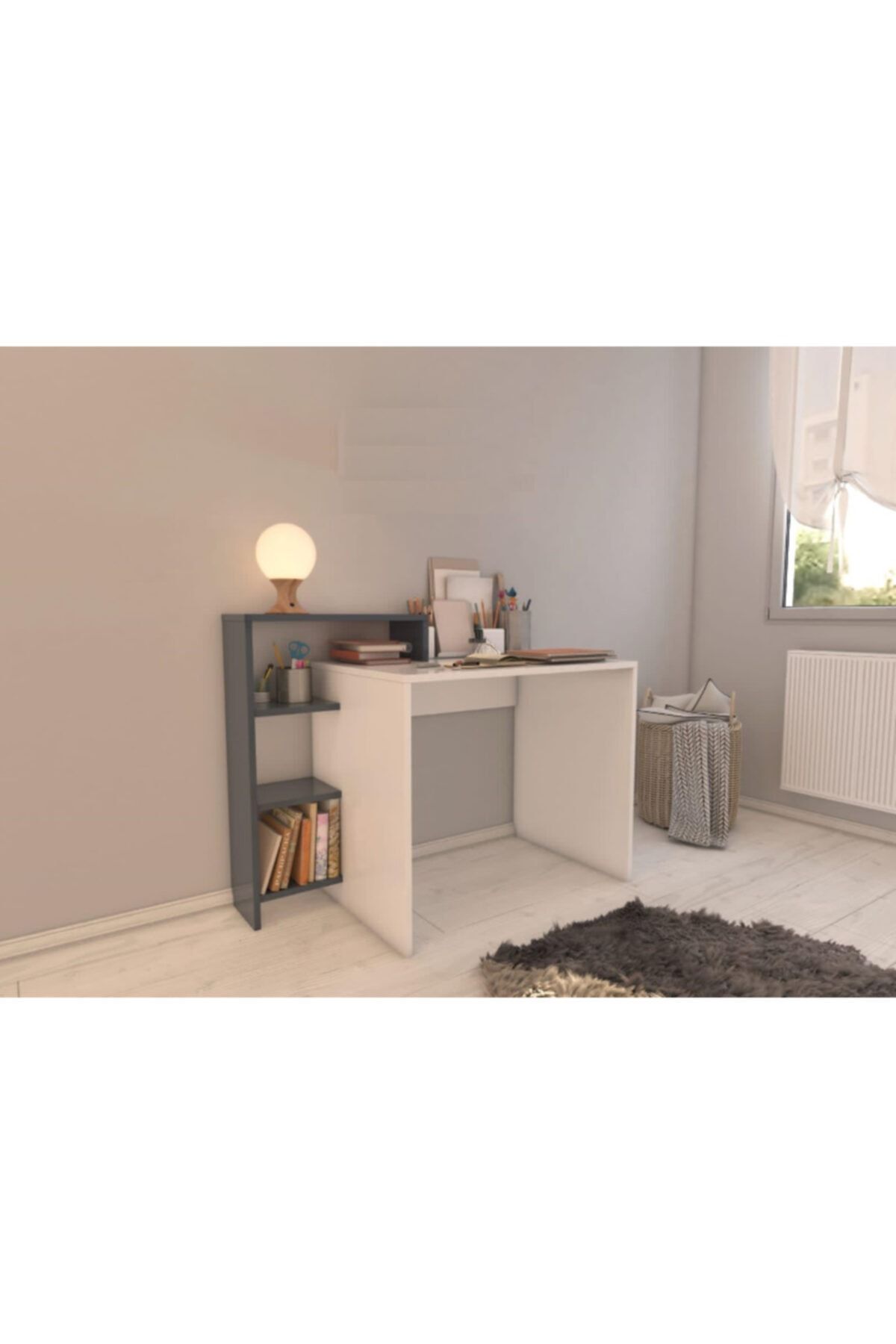 Bicabin Casablanca Raflı Çalışma Masası (beyaz)
