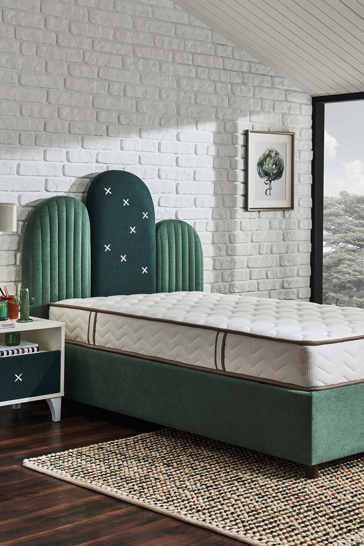 Yataş Bedding Cactüs Başlık Somni Baza Multi Genç Set 120x200 - Açık Yeşil