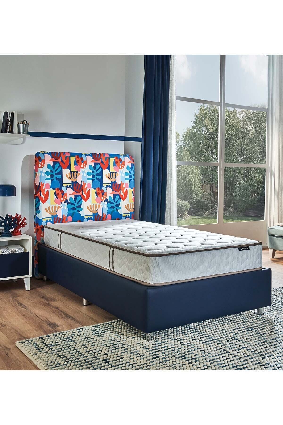 Yataş Bedding Garden (uzun) Başlık Somni Baza Multi Genç Set 120x200 - Mavi