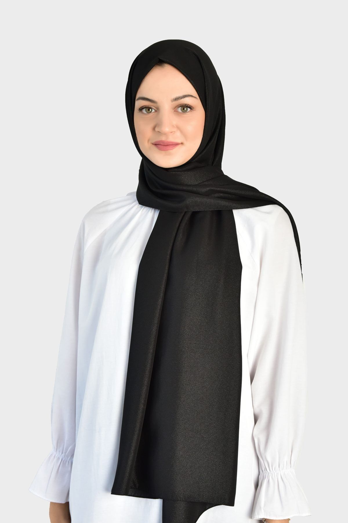 BURDEN IPEK Janjan Krep Şal Siyah