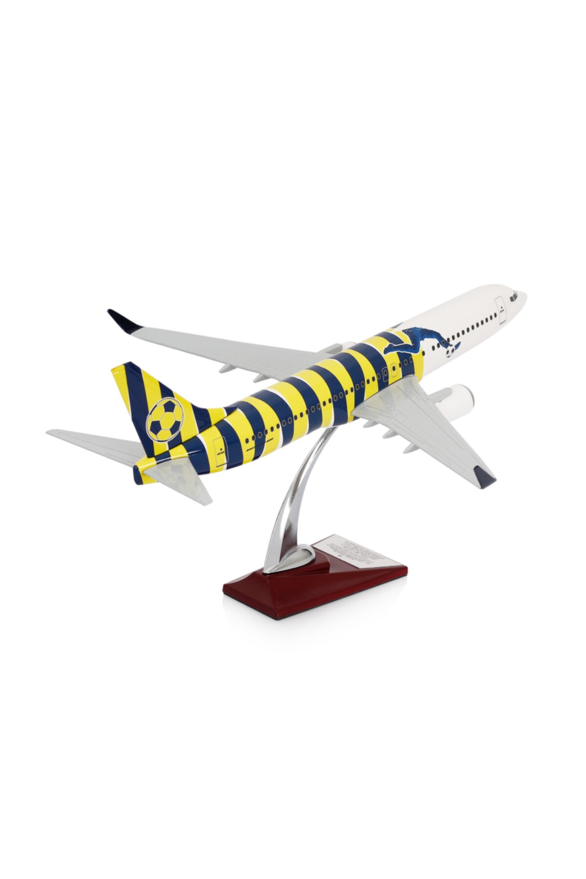 zekupp Boeing 737-800 Sarı Lacivert Taraftar Özel Tasarımlı 1/100 Maket Uçak, Model A