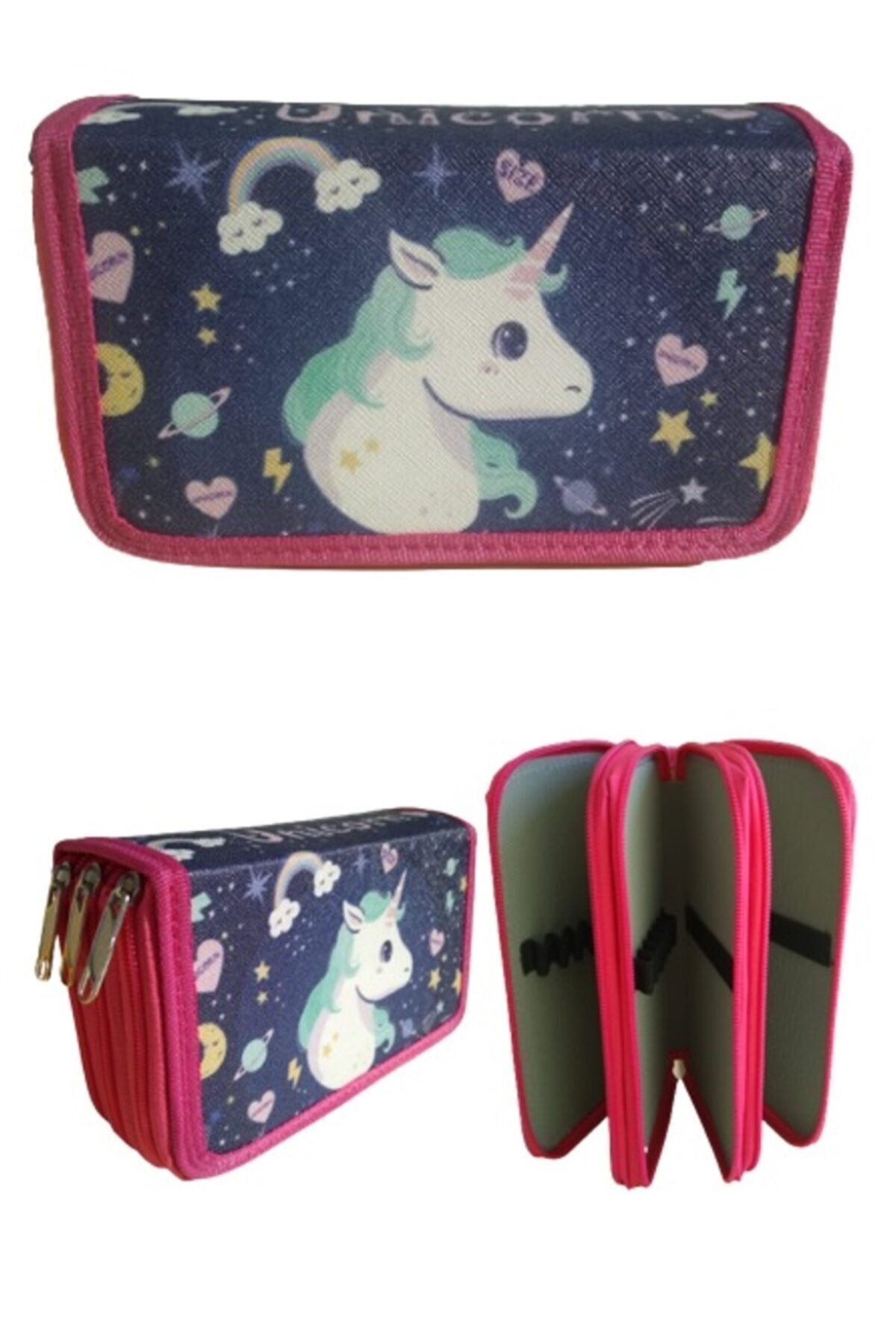 Size Dream Like Unicorn Üç Bölmeli Kalem Kutusu (kalemlik)