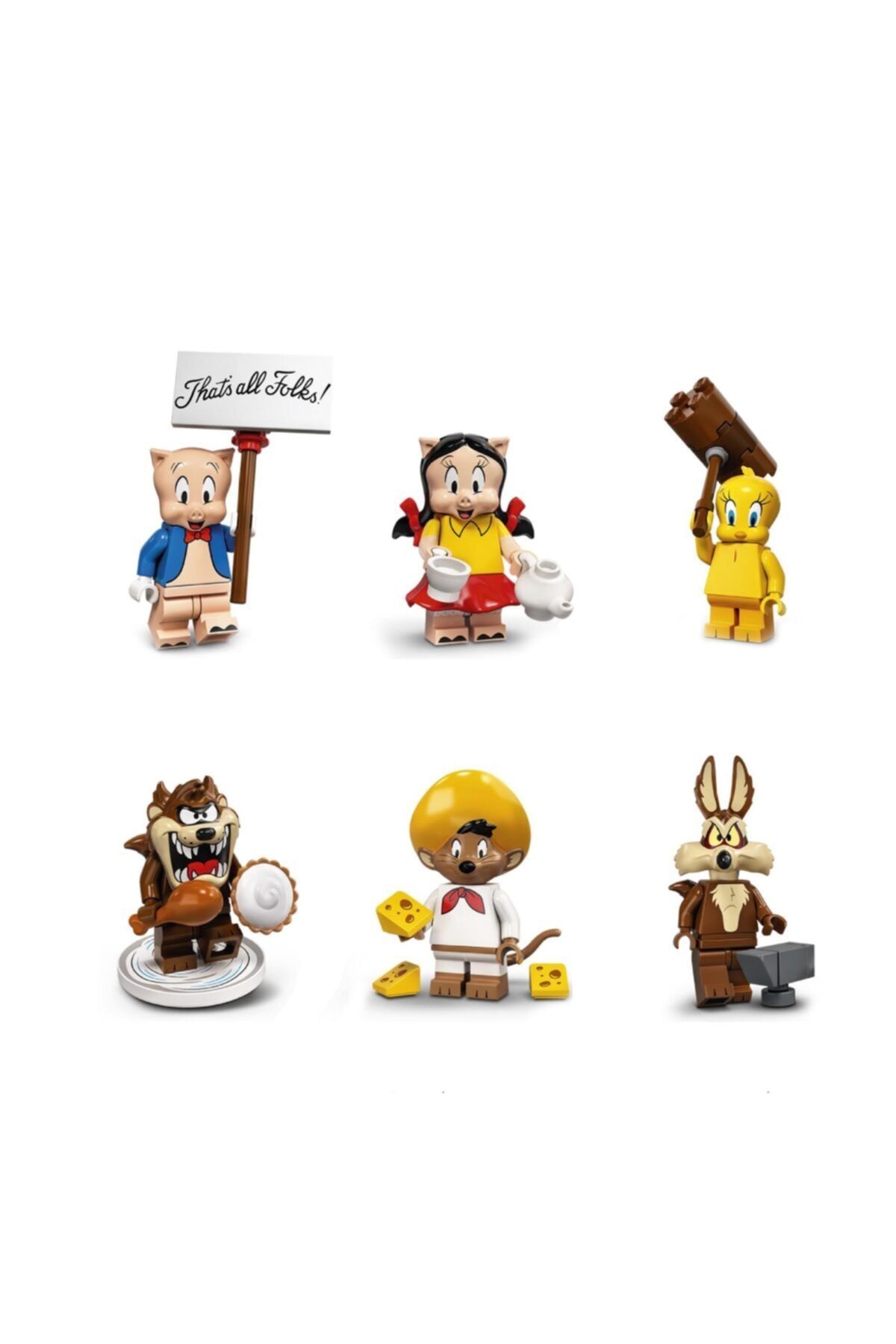 Legoedly Lego Uyumlu Looney Daffy Ördek Tunes Tuğla,bugs Bunny,kötü Kedi,tazmanya Canavarı Minifigures