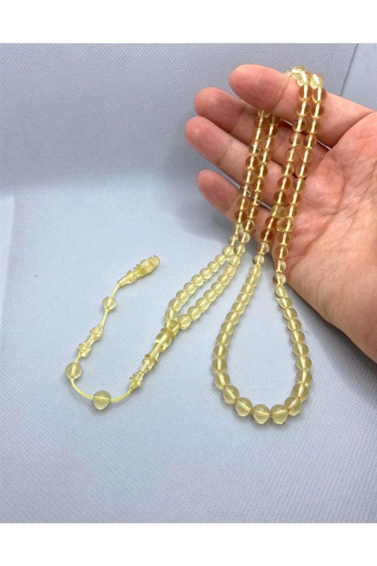 Kehribarstore Ateş Kehribar 99 Luk Namaz Tesbihi Sistemli Usta Imzalı