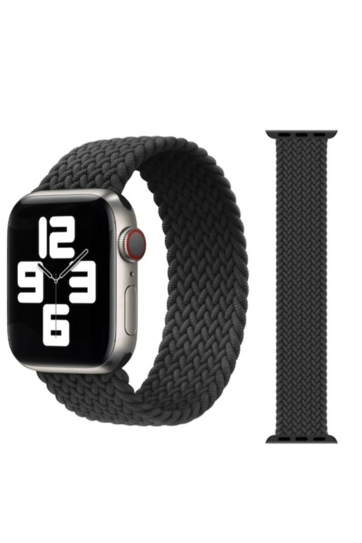 Teknoband Apple Watch 38/40 Mm Small Beden Uyumlu Solo Loop Örgü Kumaş Kordon
