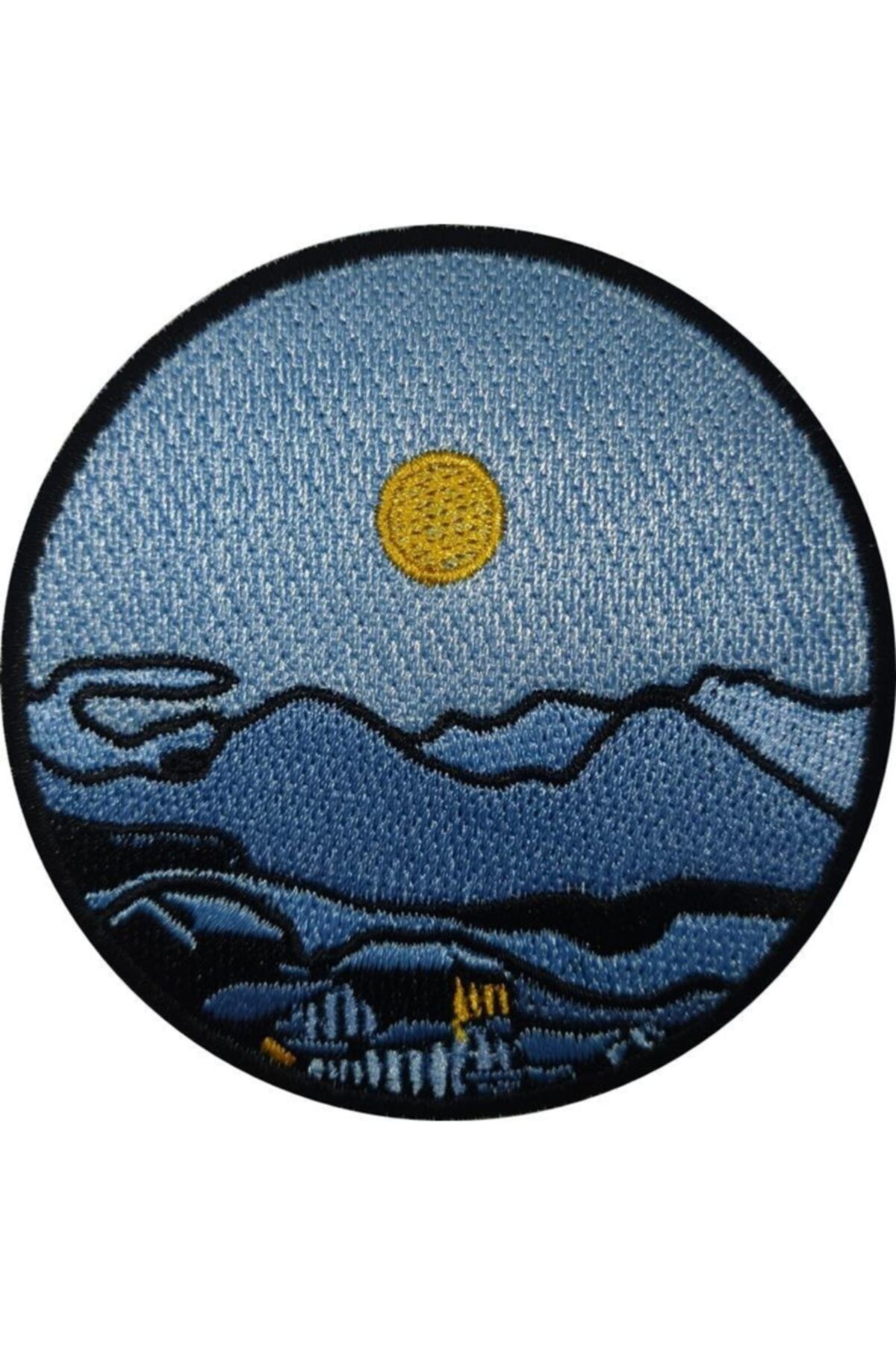 Sim Nakış Sessiz Şehir Nakış Işleme Arma Patch 8×8 Cm