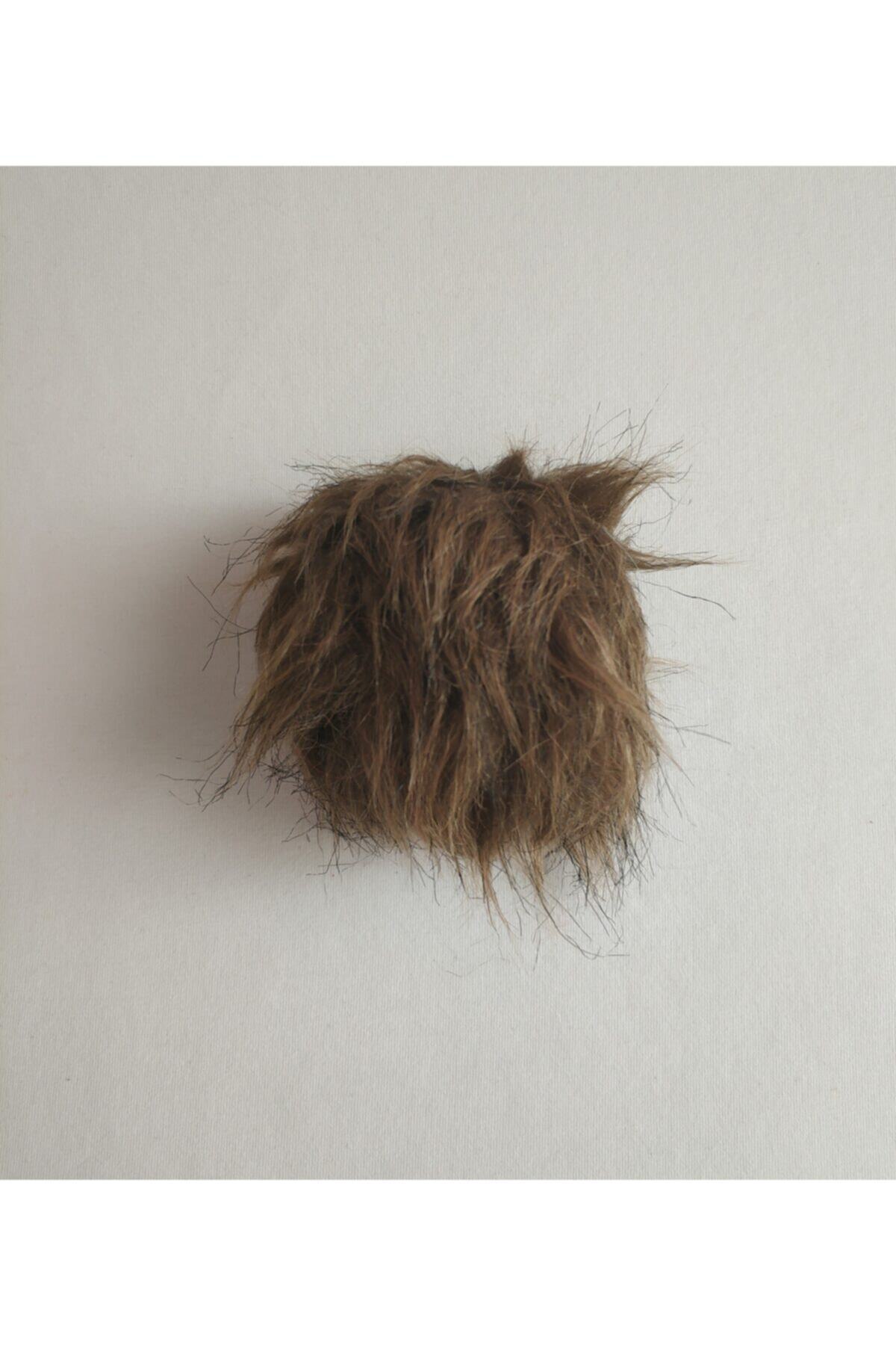 ATMACA TUHAFİYE Tüylü Ponpon-şapka Ponponu Kahve