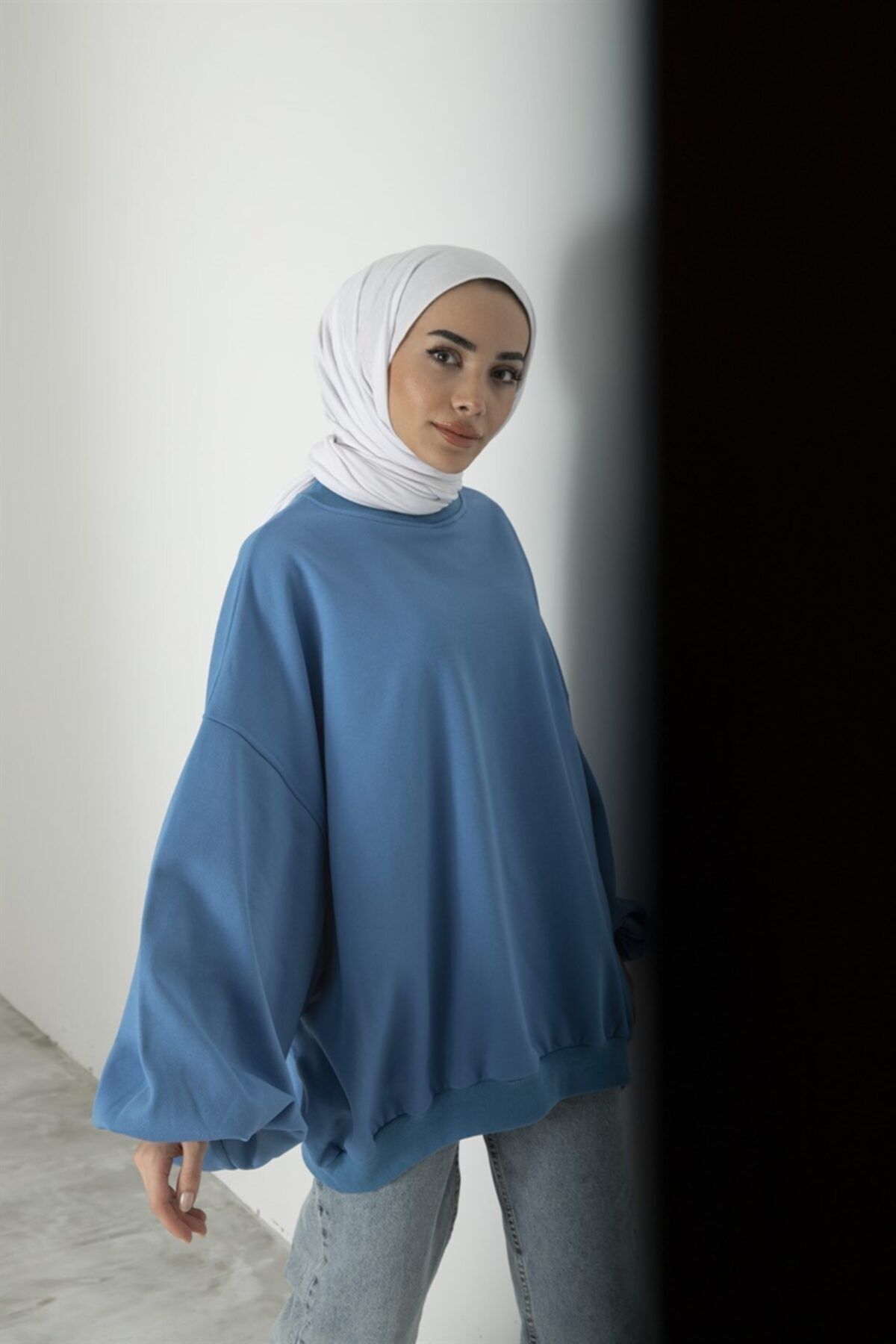 moda ala Lucas Oversize Sweat Mavi