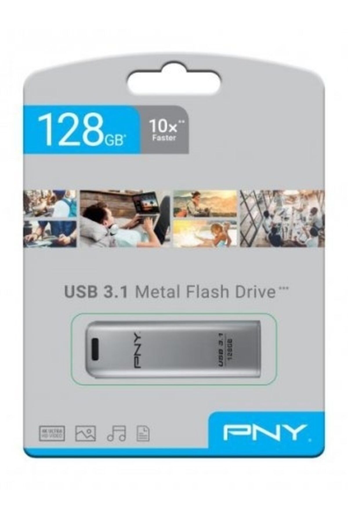 PNY 128 Gb Usb 3.1 Elıte Steel Usb Flash Bellek