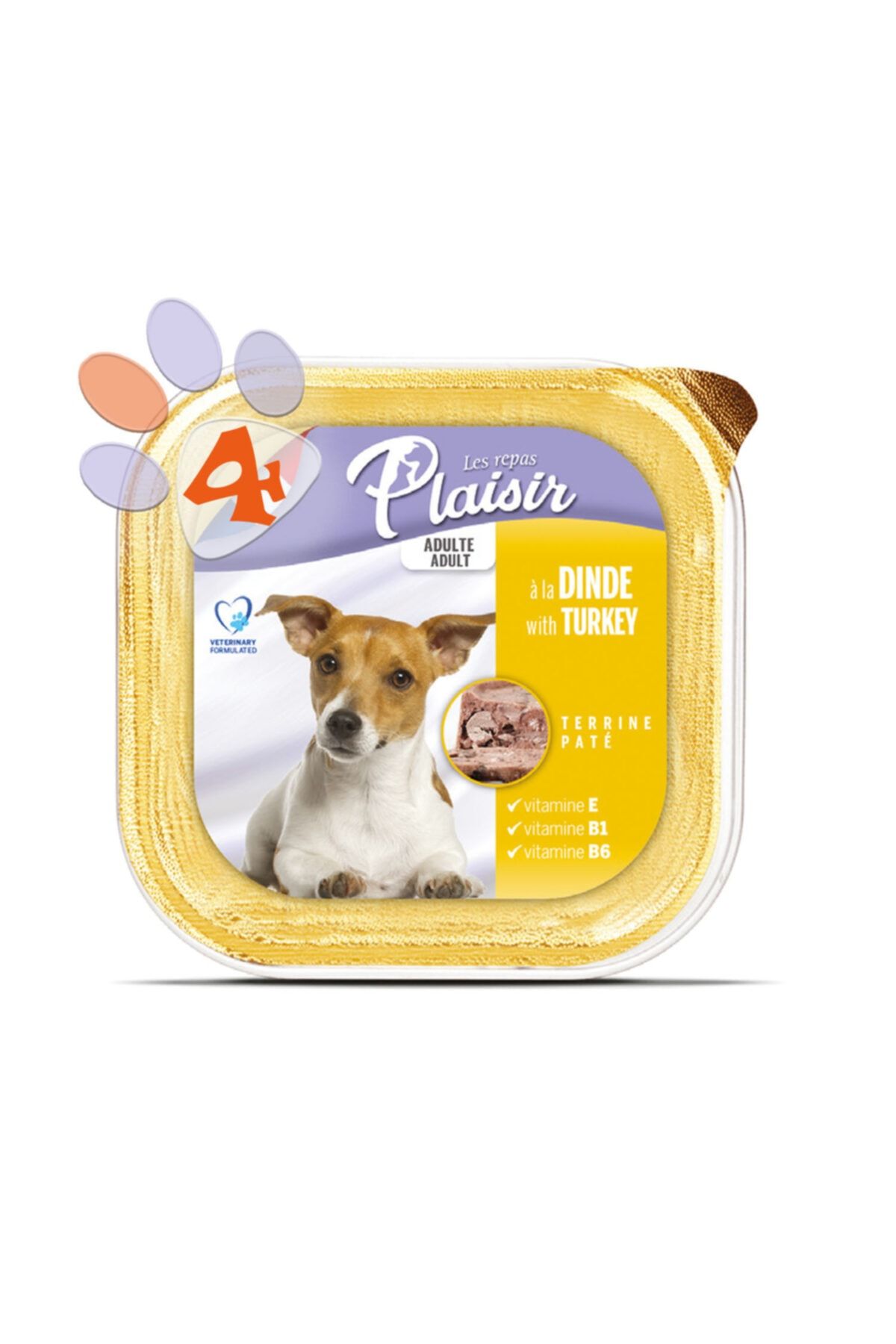 Plaisir Pate Hindi Etli 150gr Yaş Köpek Maması 4adet