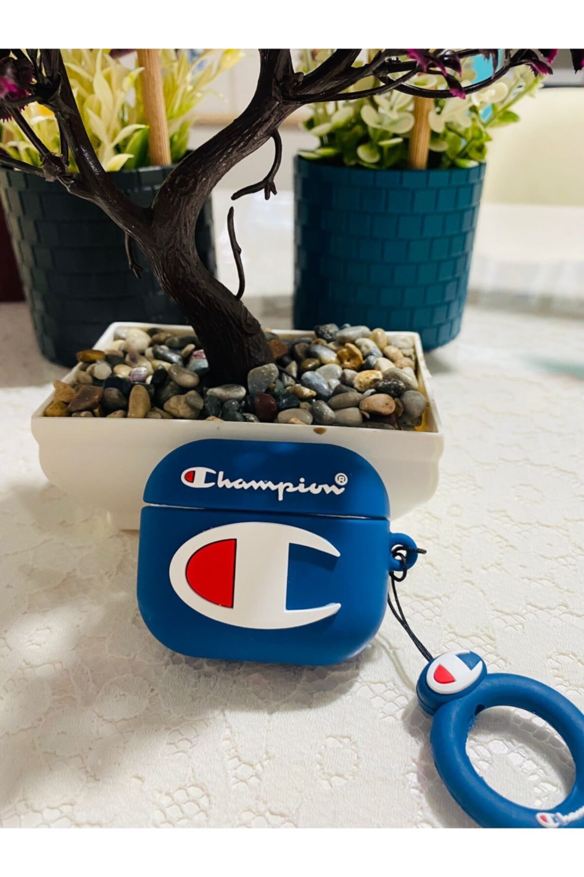 HomeFuture Airpods 3. Nesil  Uyumlu Şampiyon Lacivert Champion Spor Lig Sporcu Şekilli Airpods Kılıfı 3
