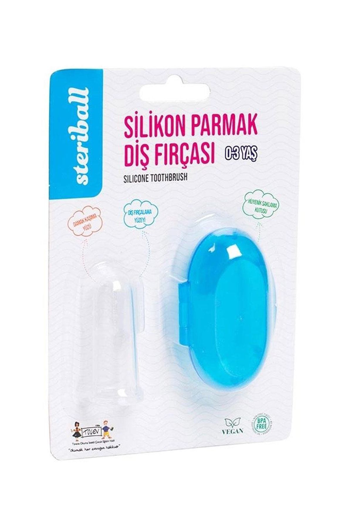 Steriball Mavi Silikon Parmak Diş Fırçası