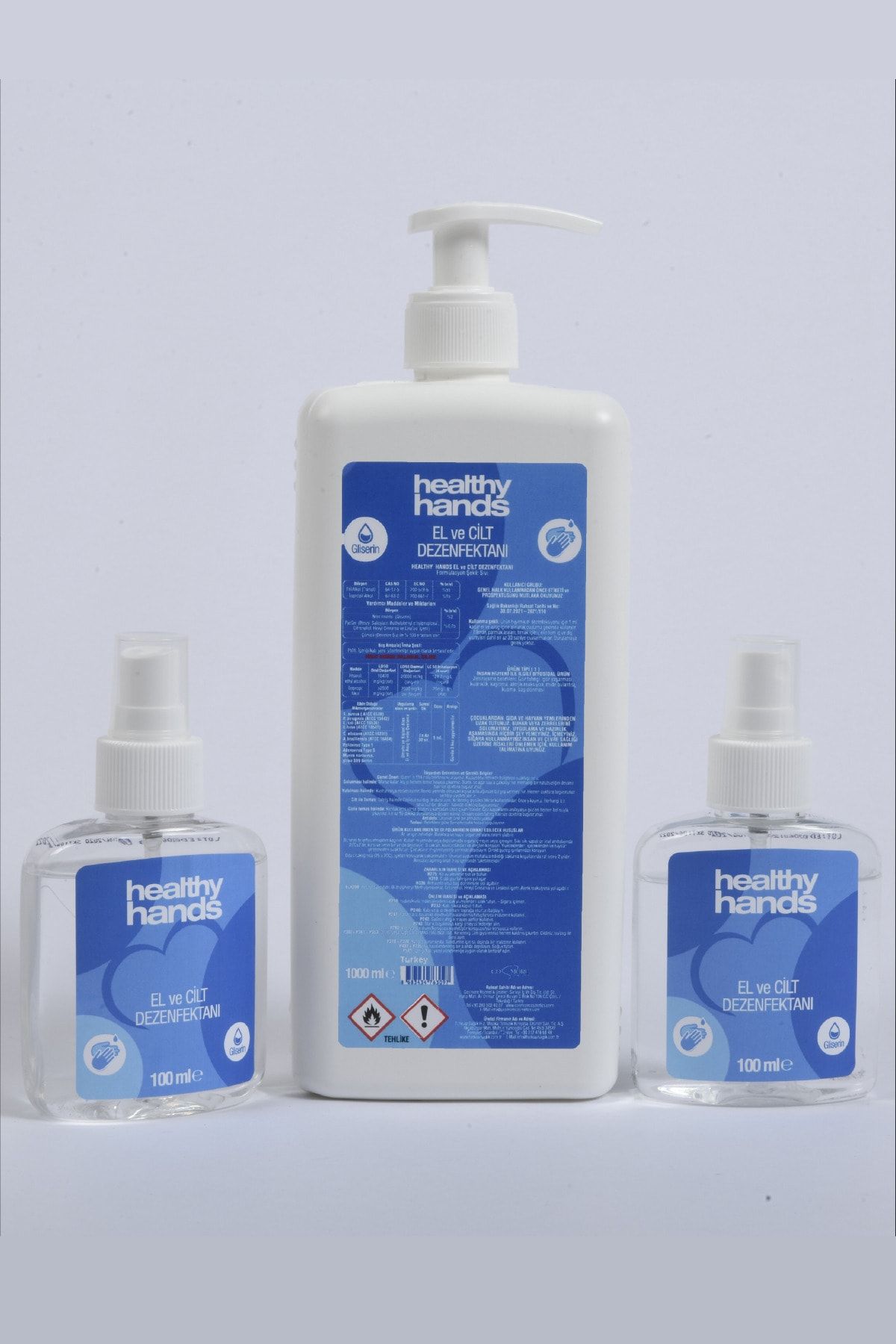 Cosmore Cosmetics Healthy Hands El Ve Cilt Dezenfektanı 2x100ml-1000ml