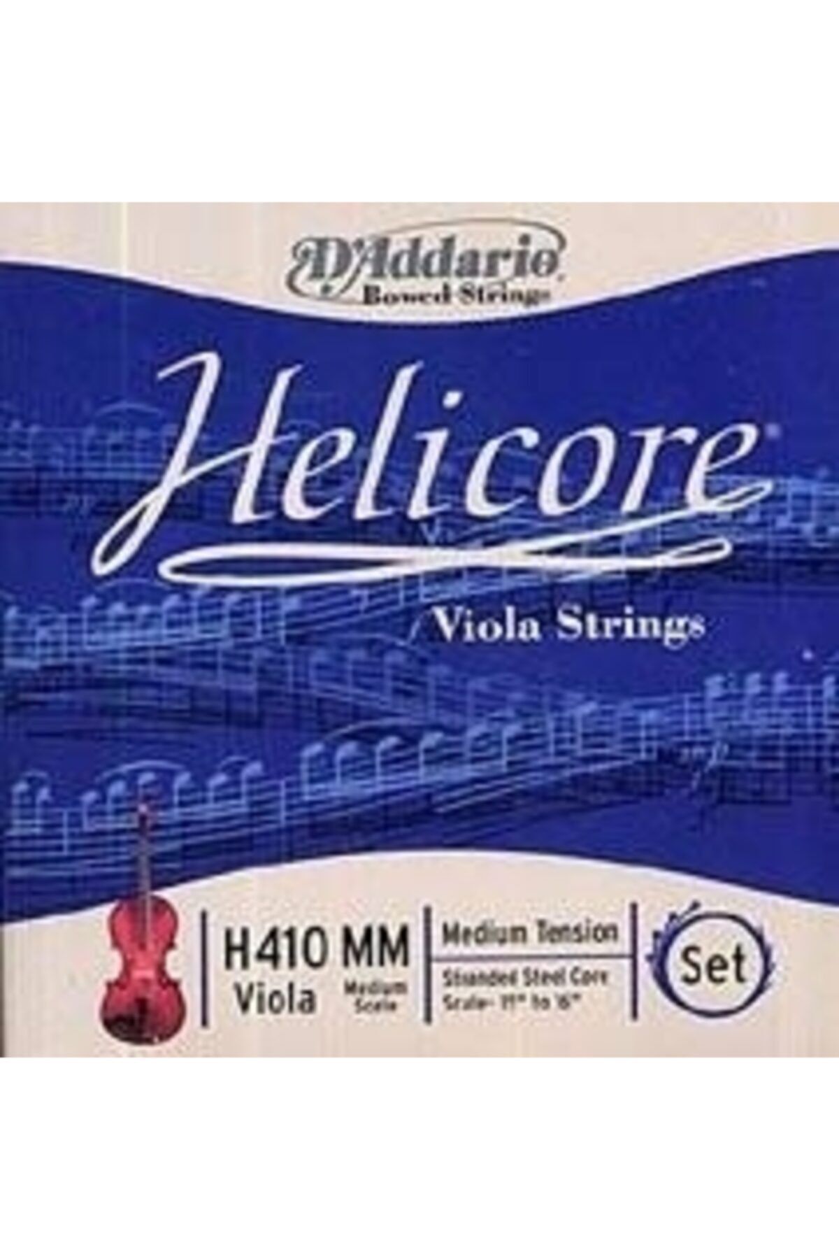 Daddario Daddarıo H410mm Vıola Tel Seti, Helıcore, Medıum Scale, Medıum