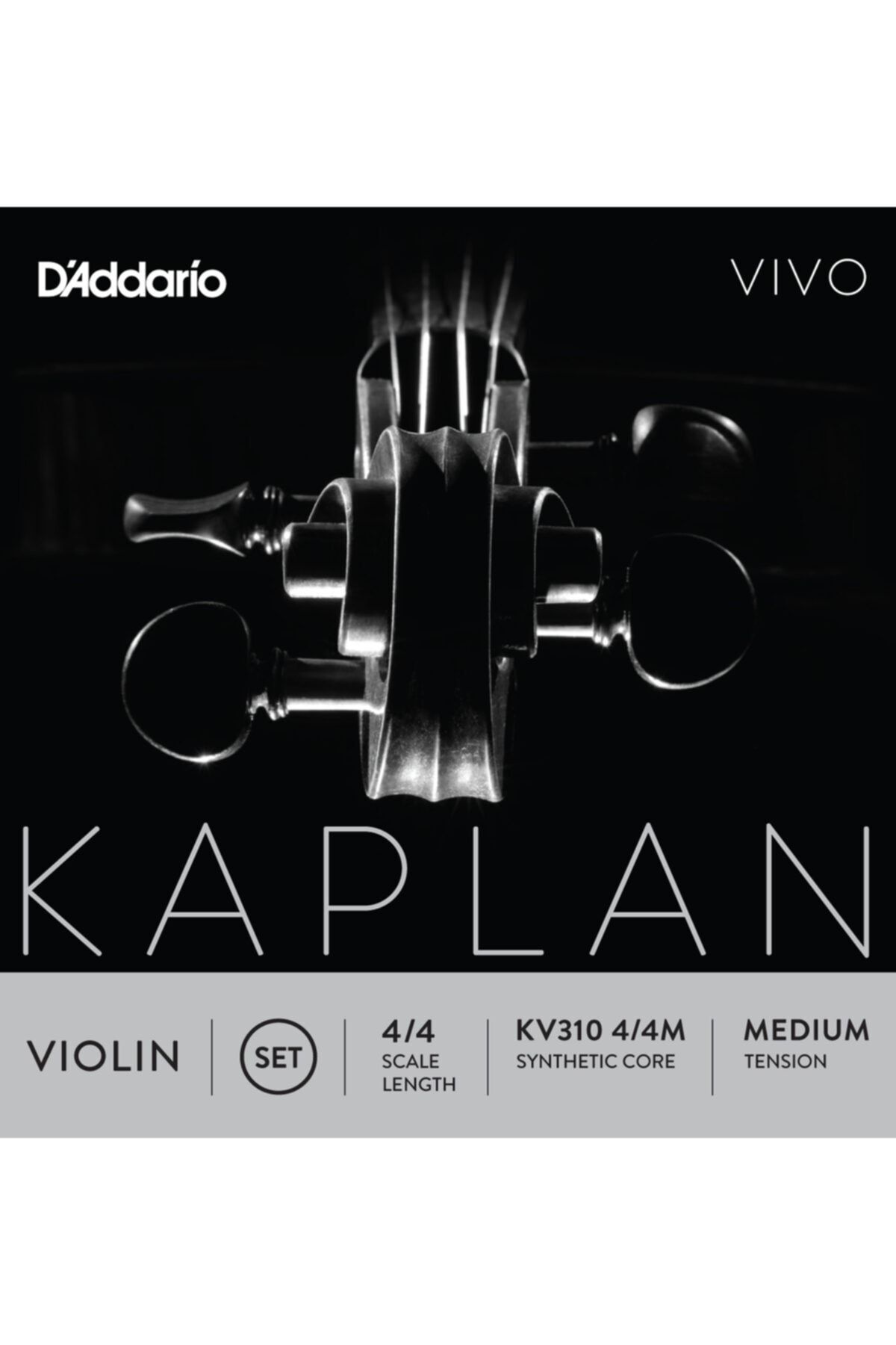 Daddario Daddarıo Kv310 4/4m Keman Tel Seti, Kaplan Vıvo, 4/4 Scale, Med
