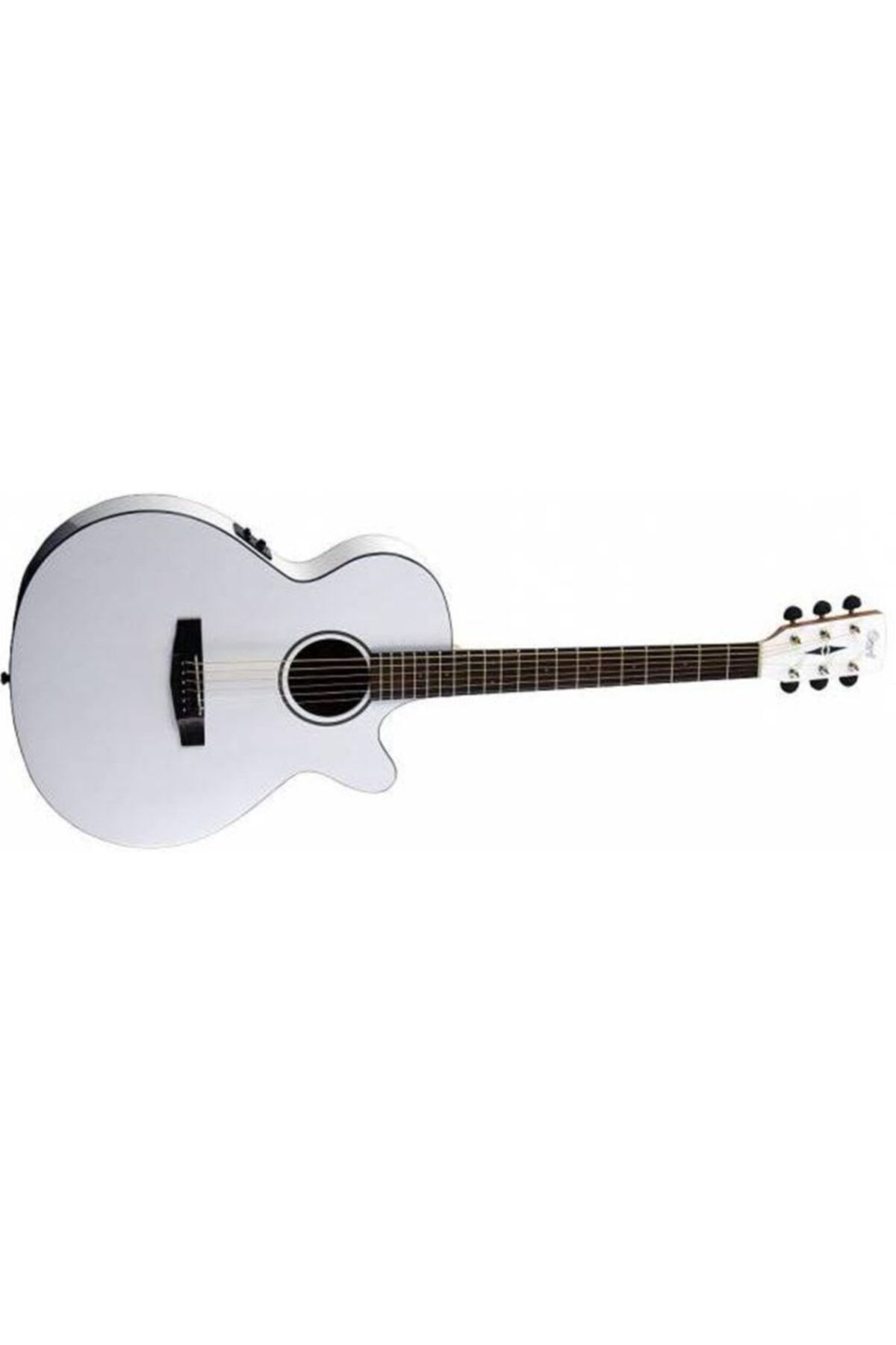 CORT Sfx1faw Elektro Akustik Cutaway Gitar, Kutup Beyazı, Fish
