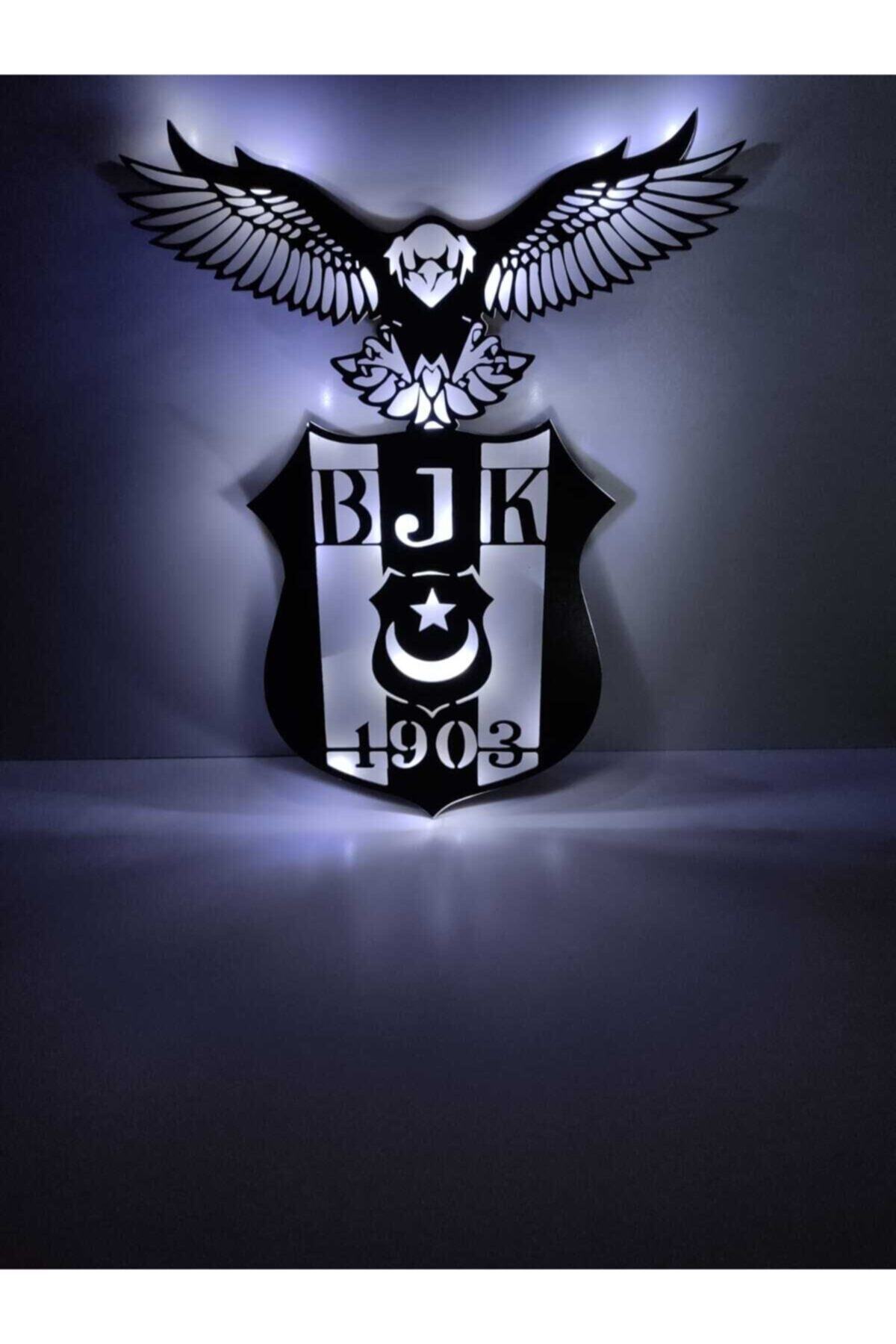 Wooden Art House Led Isikli Beşiktaş Kartal Tablosu