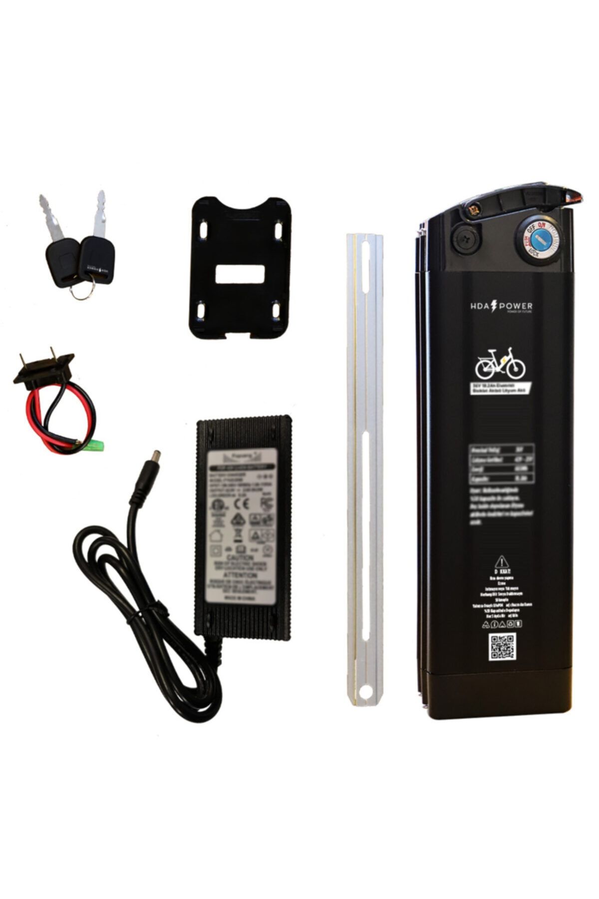 HDA Power 48v 10.4ah Elektrikli Bisiklet Aküsü Siyah Renk