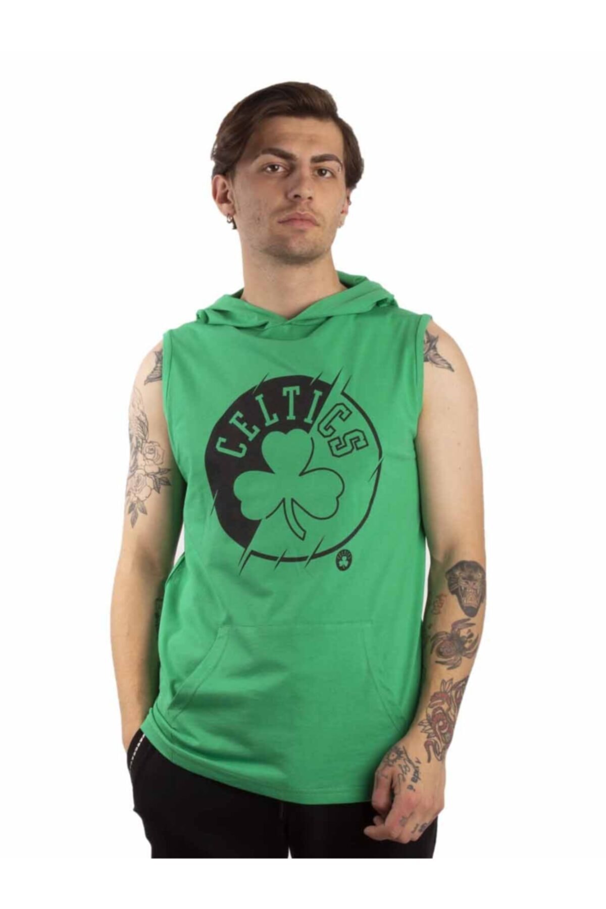 TSHIRT35 Unisex Boston Sıfır Kol Kapşonlu Atlet