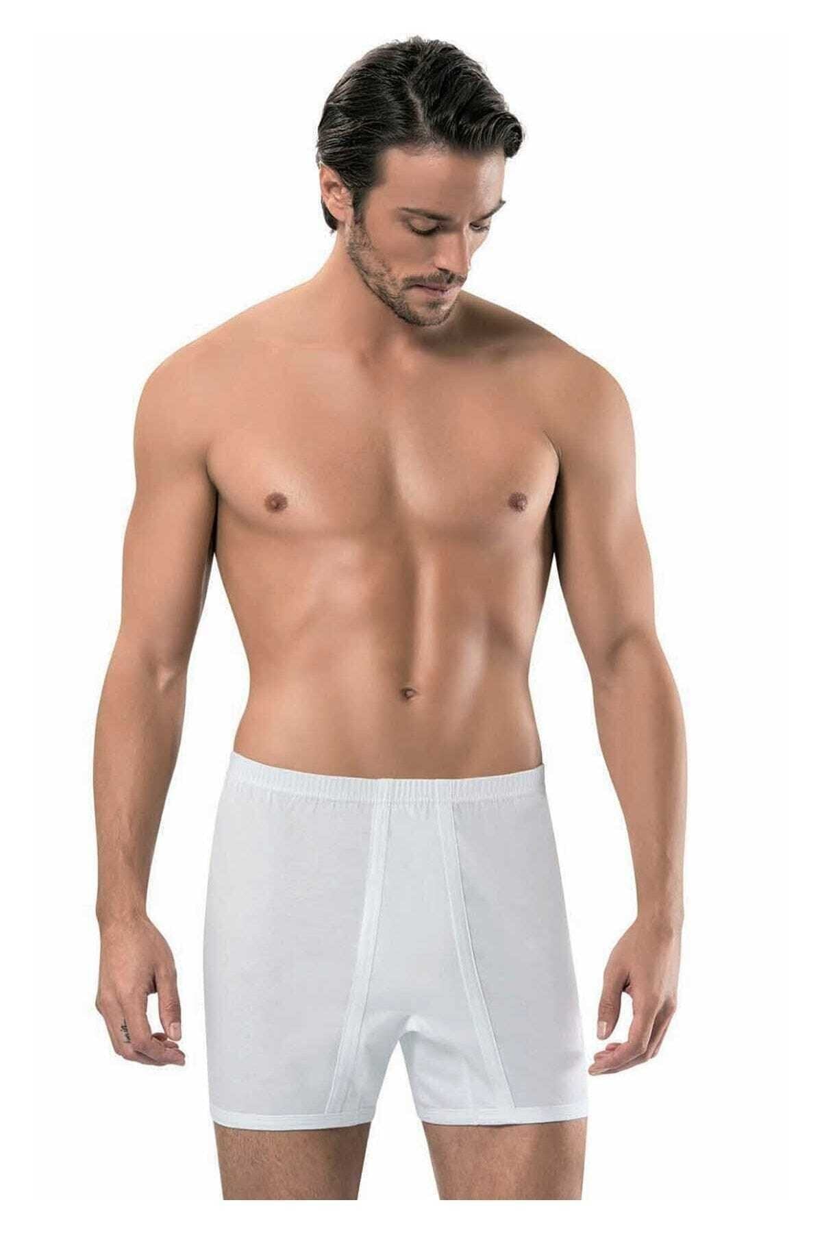 Erdem Erkek Beyaz Penye Spor Boxer