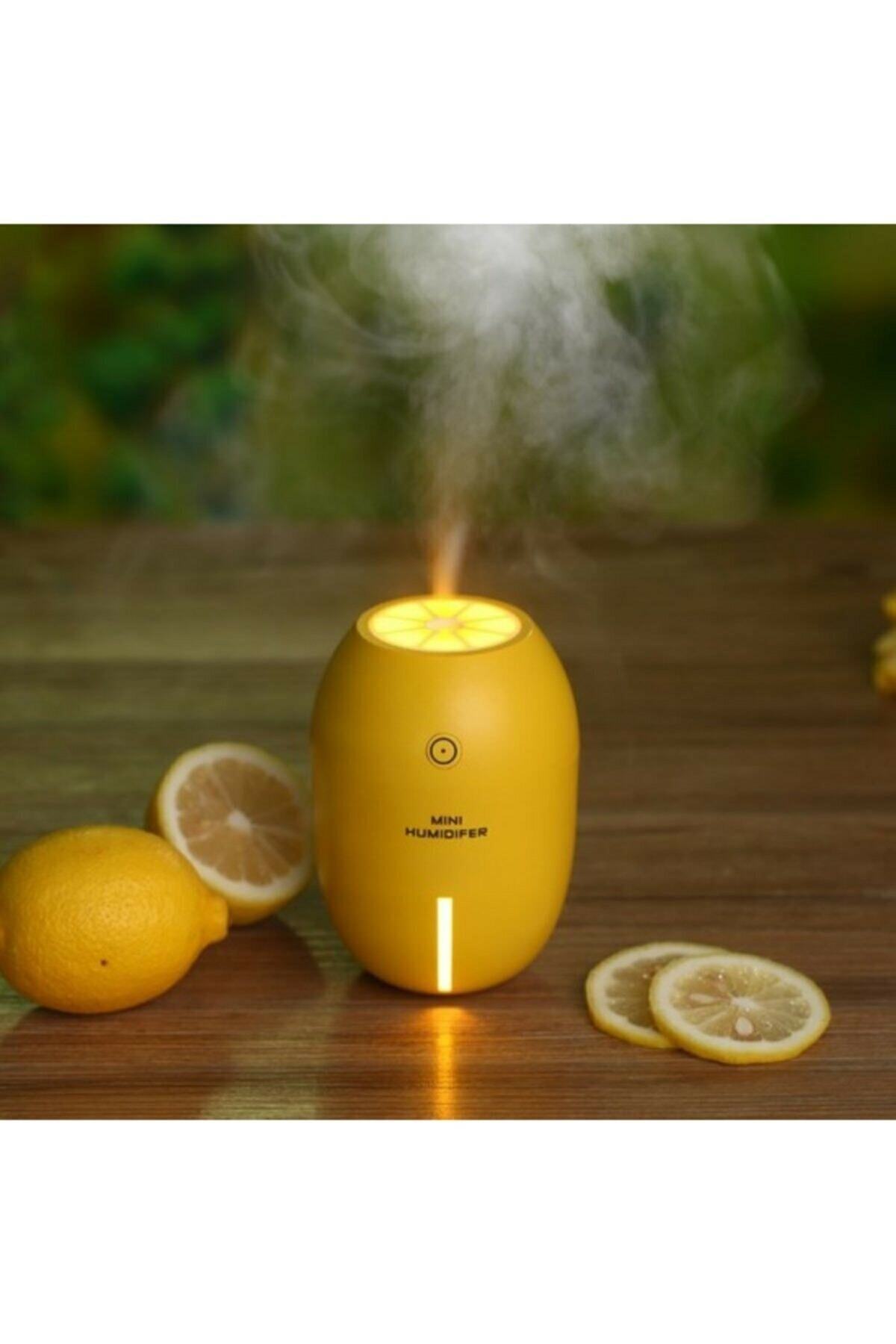Butfulake Hava Nemlendirme Cihazı Difüzör Humidifier Hava Nemlendirici Makinası Limon Tipi