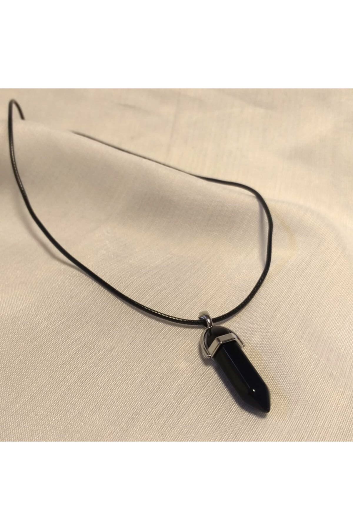 ELVİRA ACCESSORY Doğal Oniks Ay Taşı Kolye