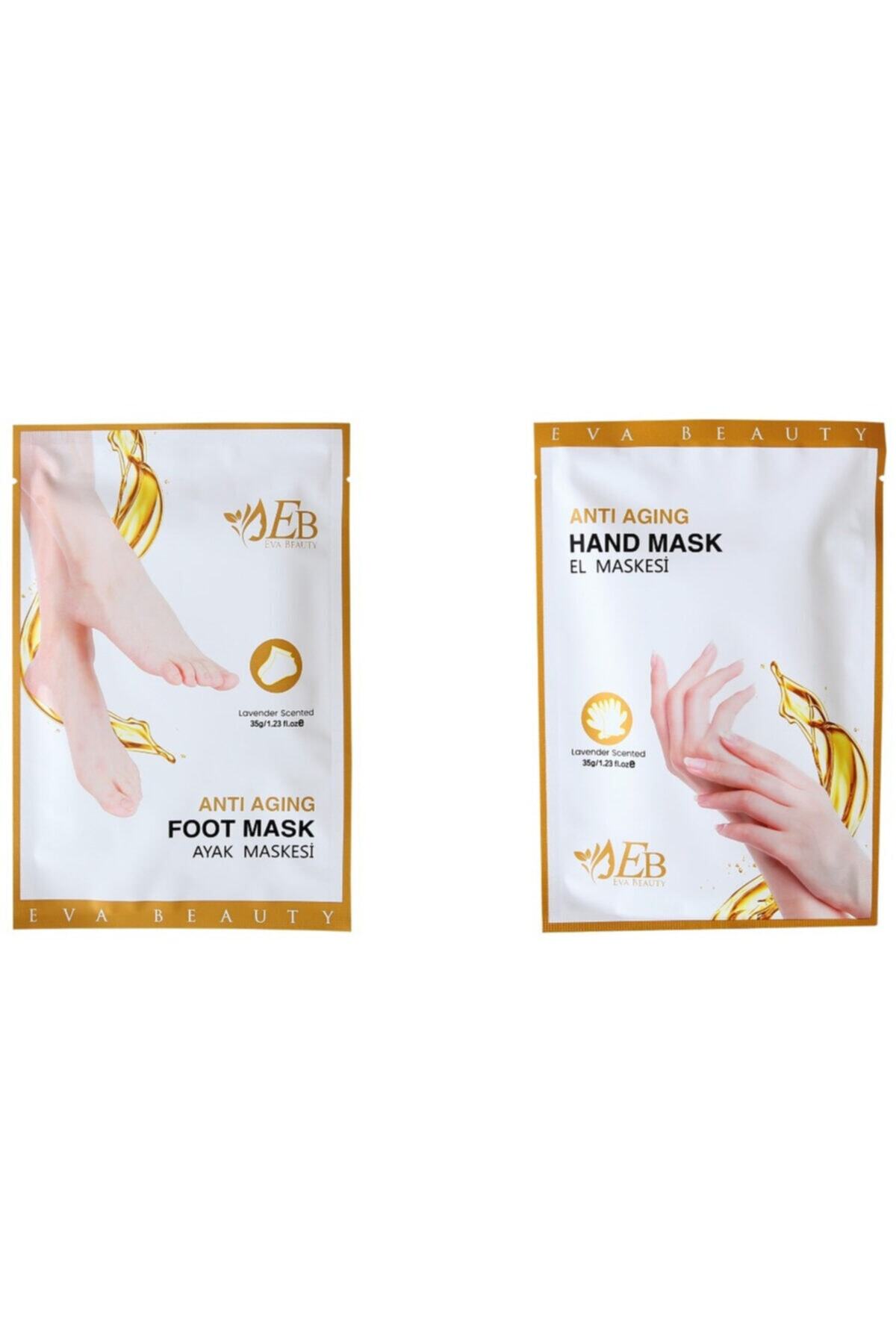 Evabeauty El Maskesi - Hand Mask & Ayak Maskesi - Foot Mask - Set - Yaşlanma Karşıtı - Anti Aging
