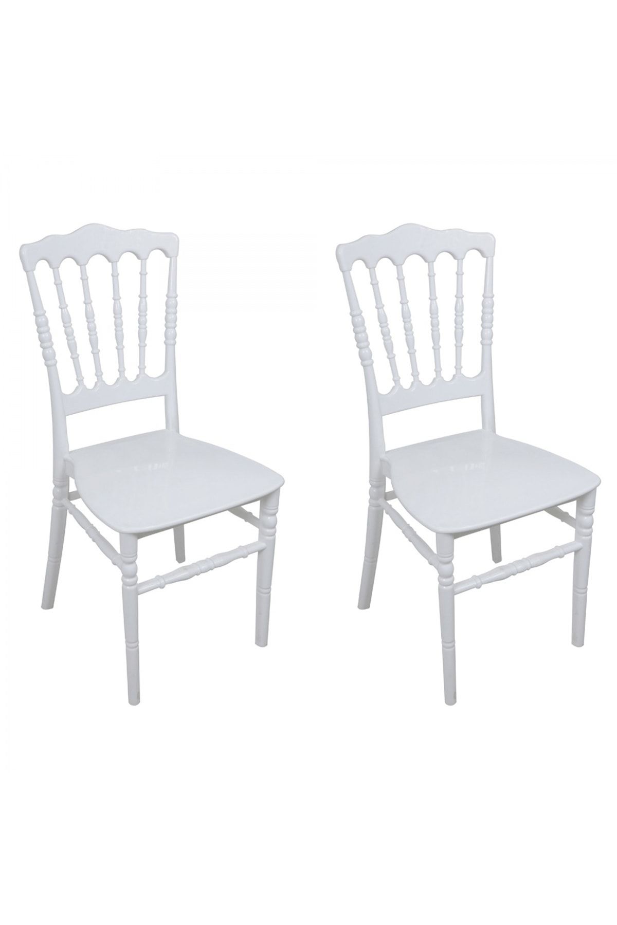 RomanoSet Plastik Romanoset Tiffany Plastik Sandalye Beyaz 2 Li Set