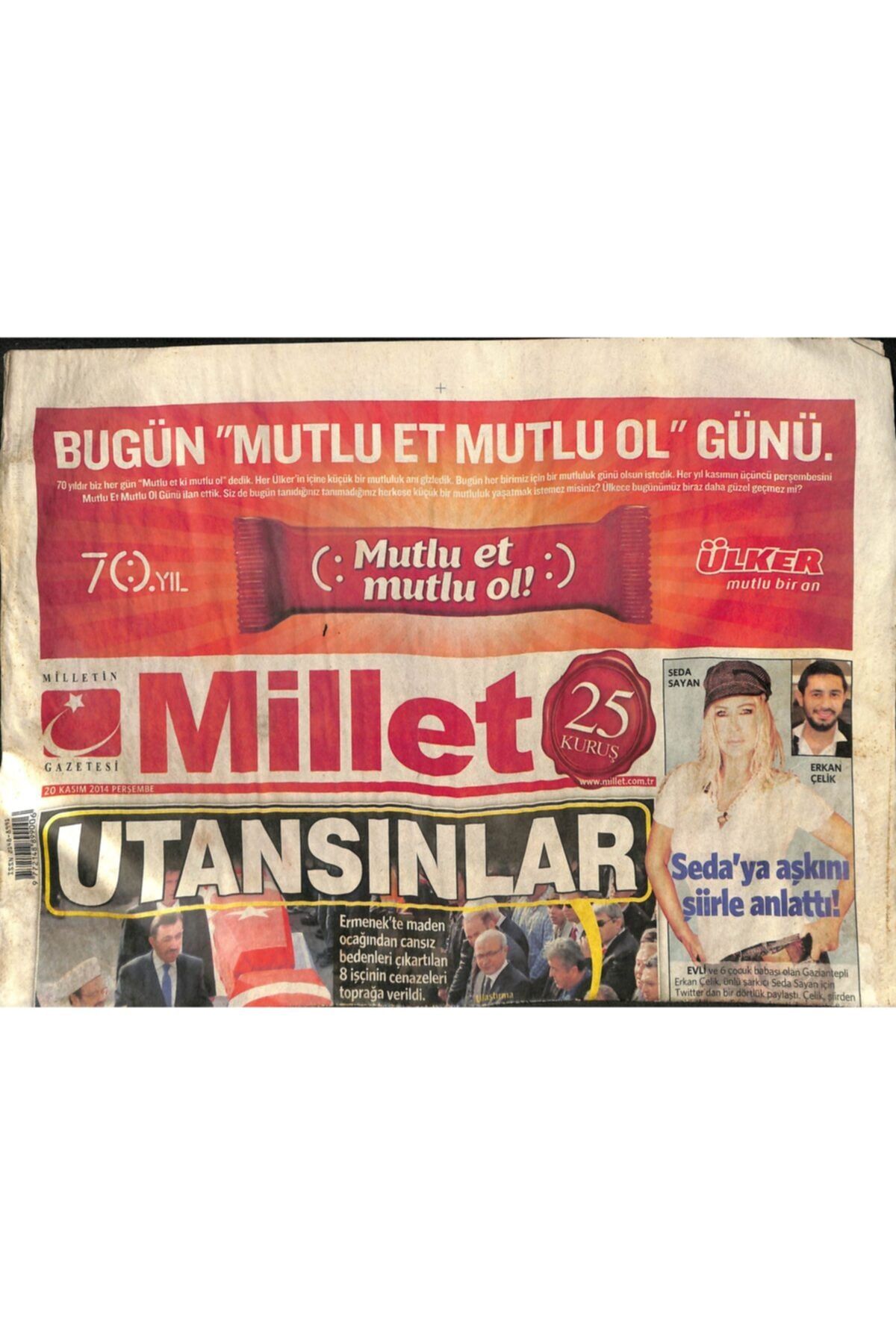 Gökçe Koleksiyon Millet Gazetesi 20 Kasım 2014 - Erkan Çelik Seda Sayan'a Aşkını Şiirle Anlattı
