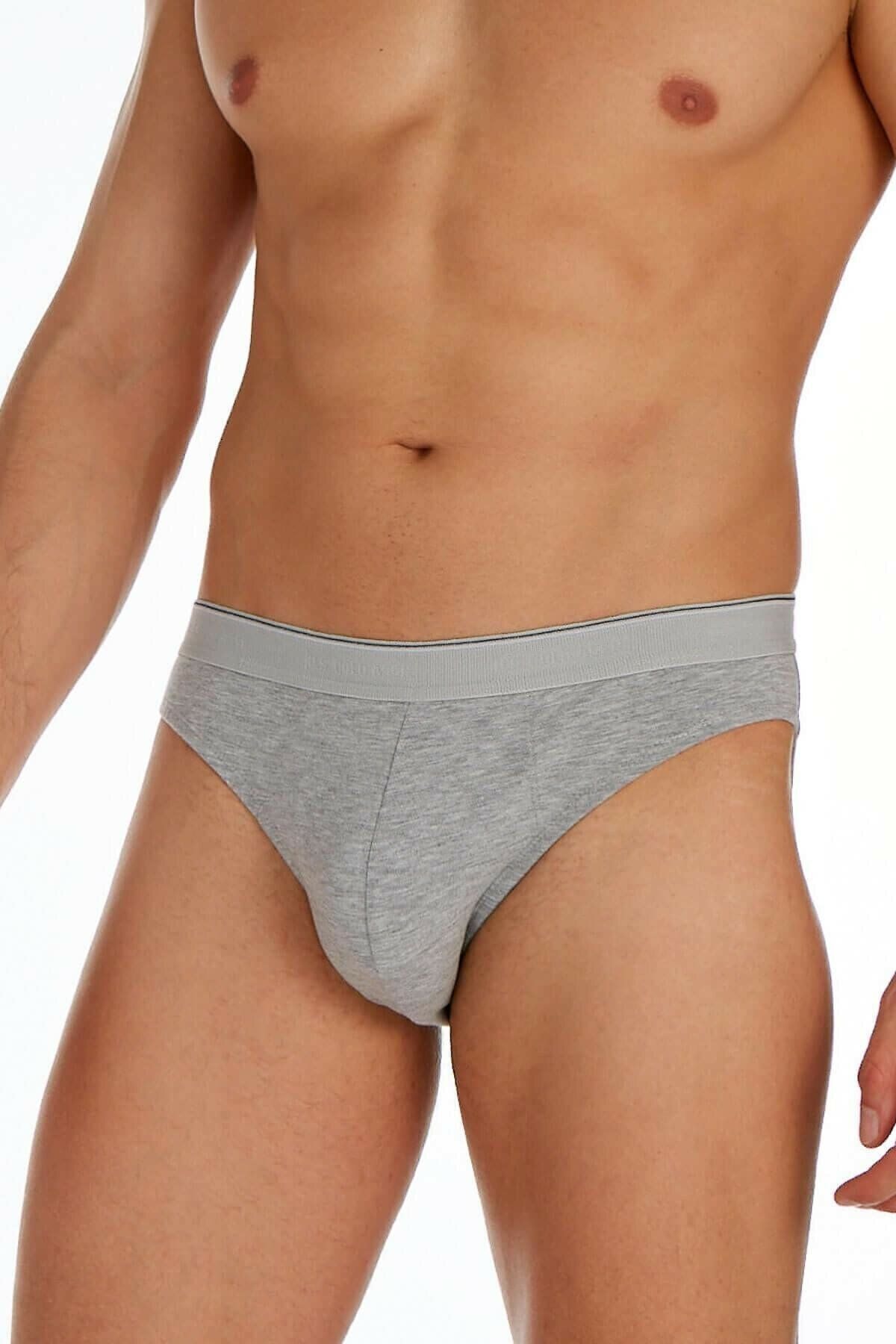 U.S. Polo Assn. 80177 Erkek Gri Melanj 3'lü Slip