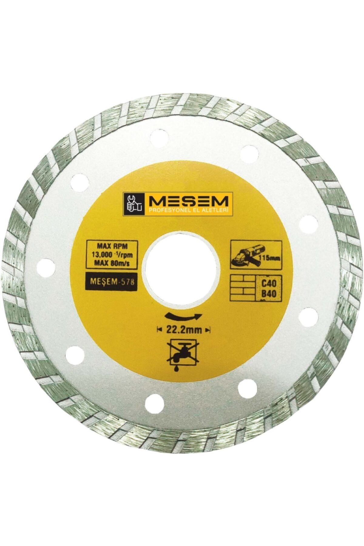 Lisinya Meşem Granit Mermer Kesici Elmas Testere 180 mm