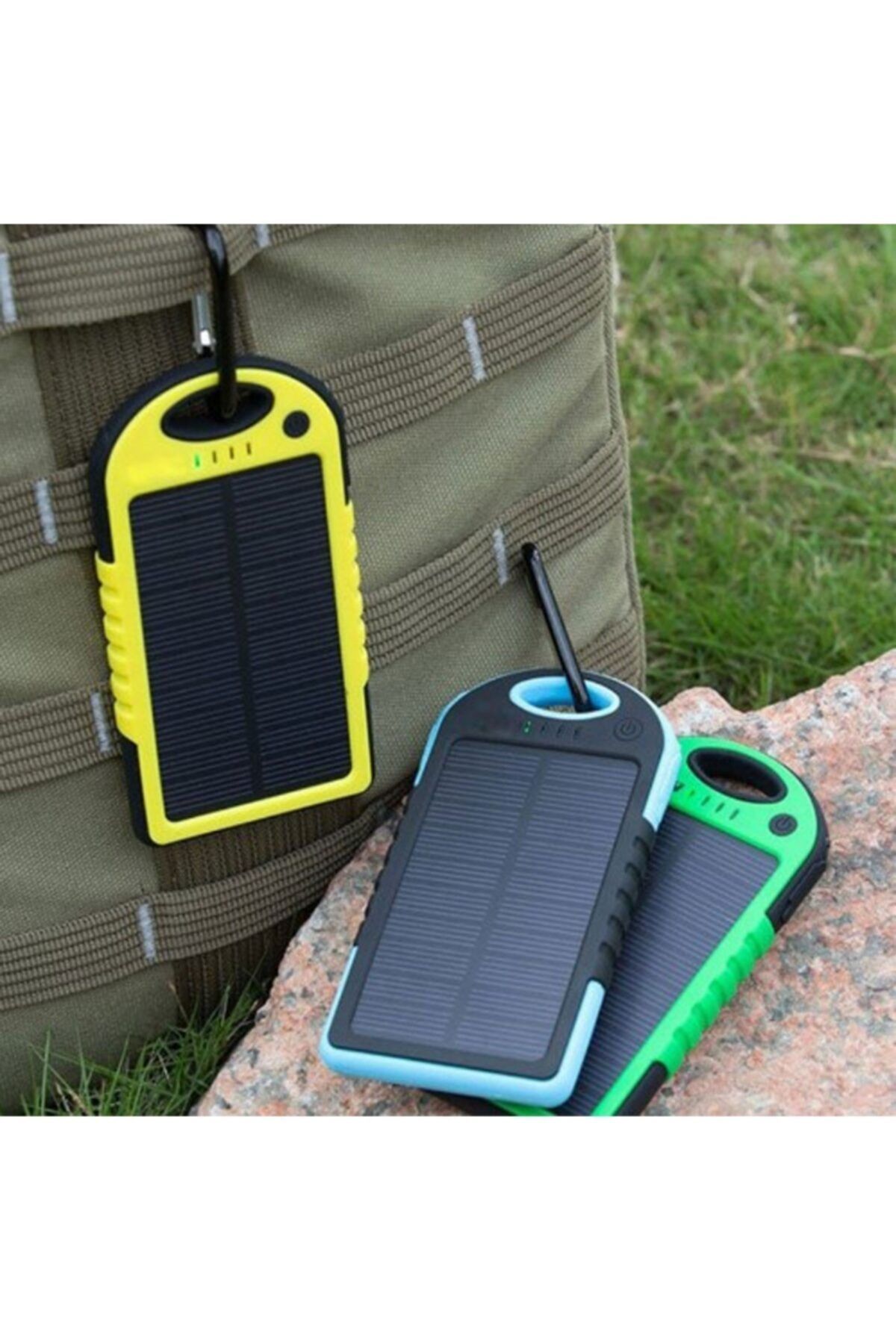 Lisinya Güneş Enerjili Işıklı Solar Taşınabilir Usb Girişli Şarj Cihazı Powerbank 15000 Mah