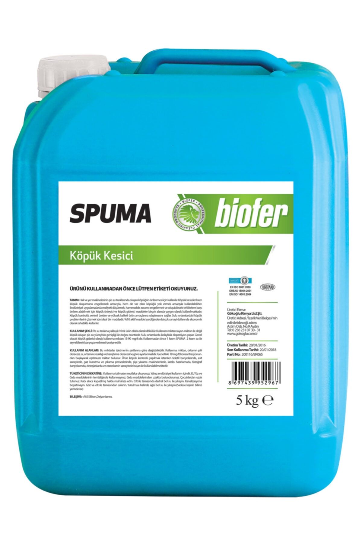 Biofer Spumo Köpük Kesici 5 Kg