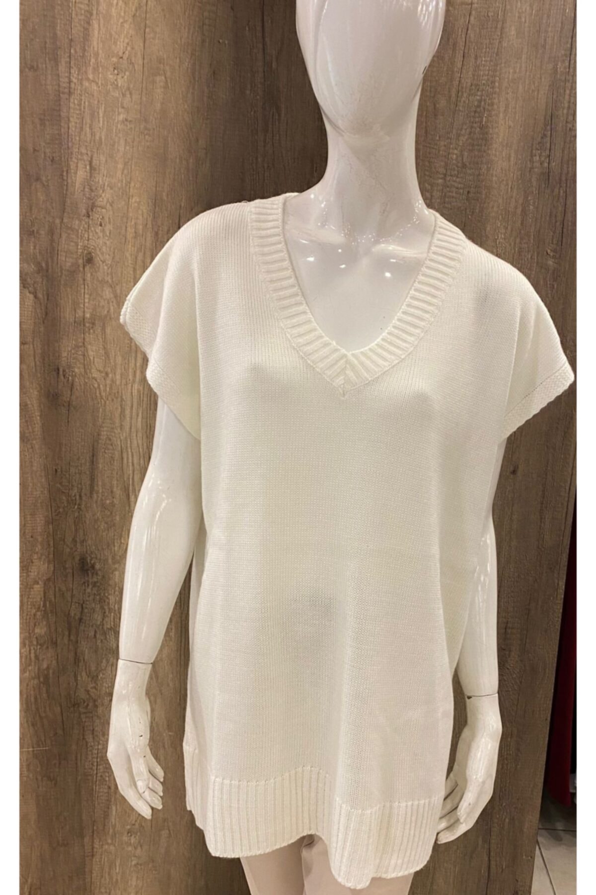 Life Karnaval 2342 Rahat Kalıp Kadın Süveter Beyaz