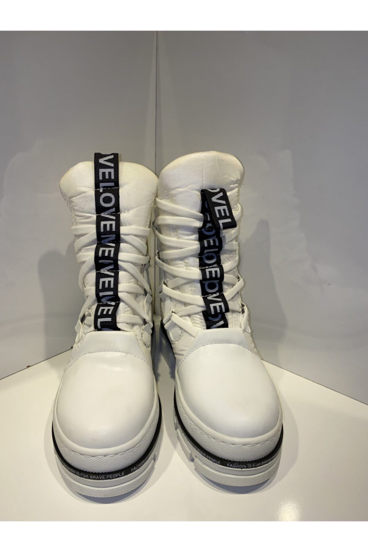 FASHION Byz Ayakkabı Park Beyaz Su Soğuk Geçirmez Kar Botu