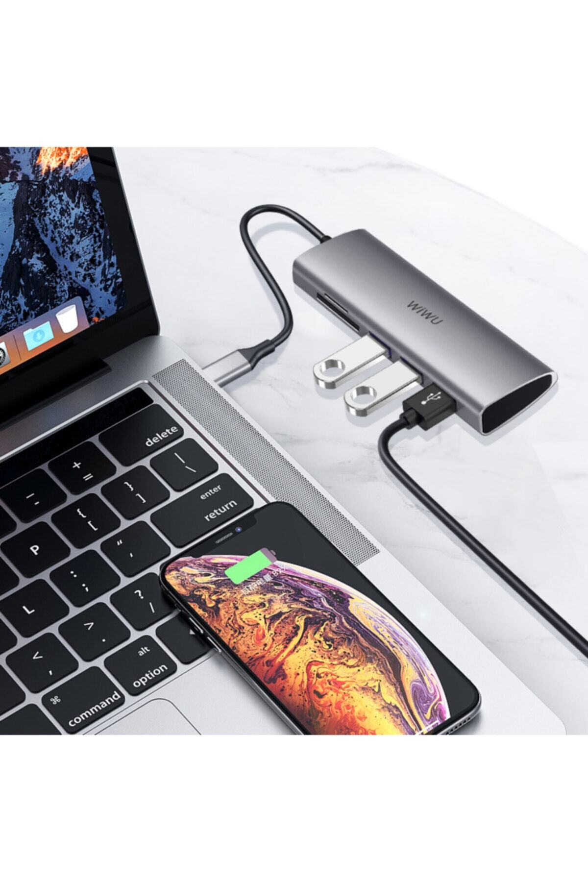 WIWU Macbook 13.3 Inç Pro Retina Uyumlu 5 In 1 Type-c Çoklayıcı