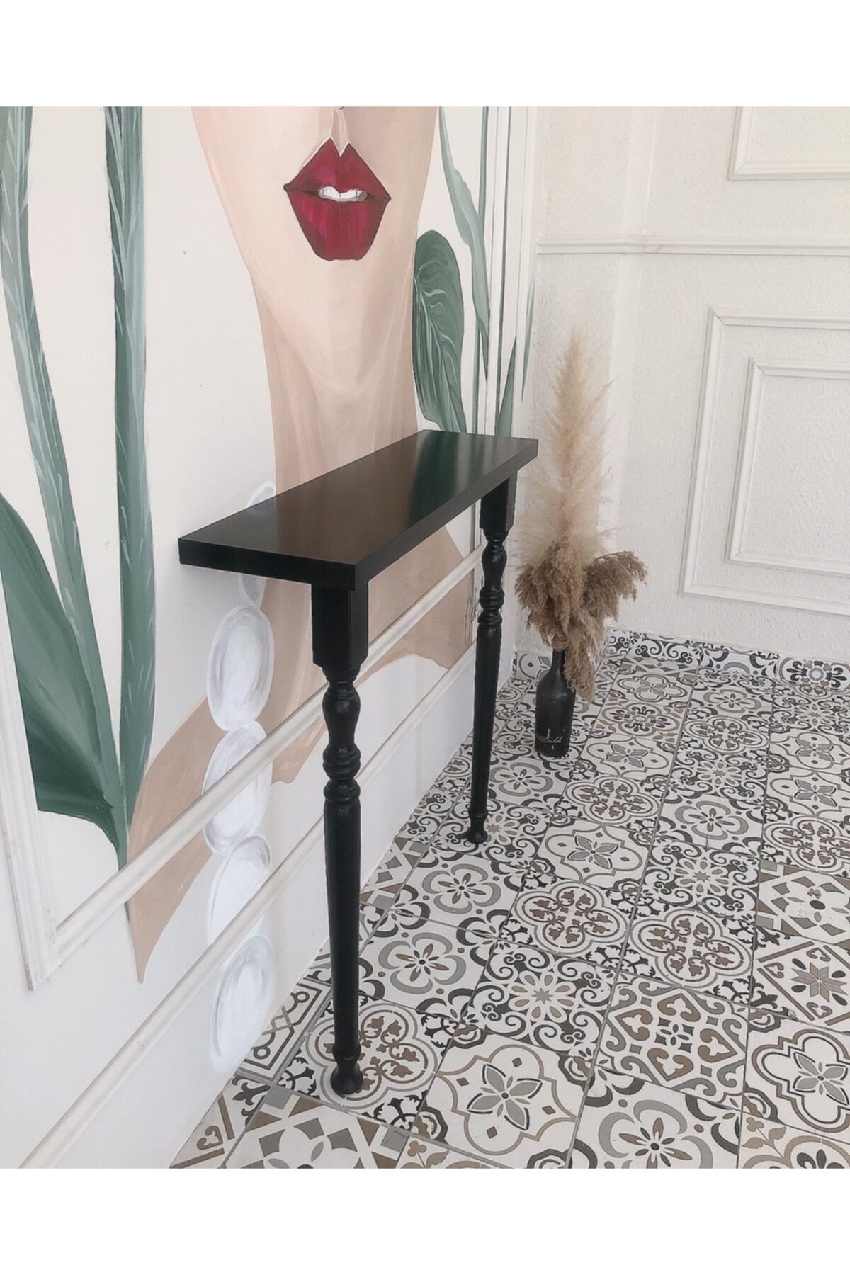 Ojeli Matkap Montaja Hazır 2 Ayaklı Dresuar (SİYAH) Ölçü 80*22