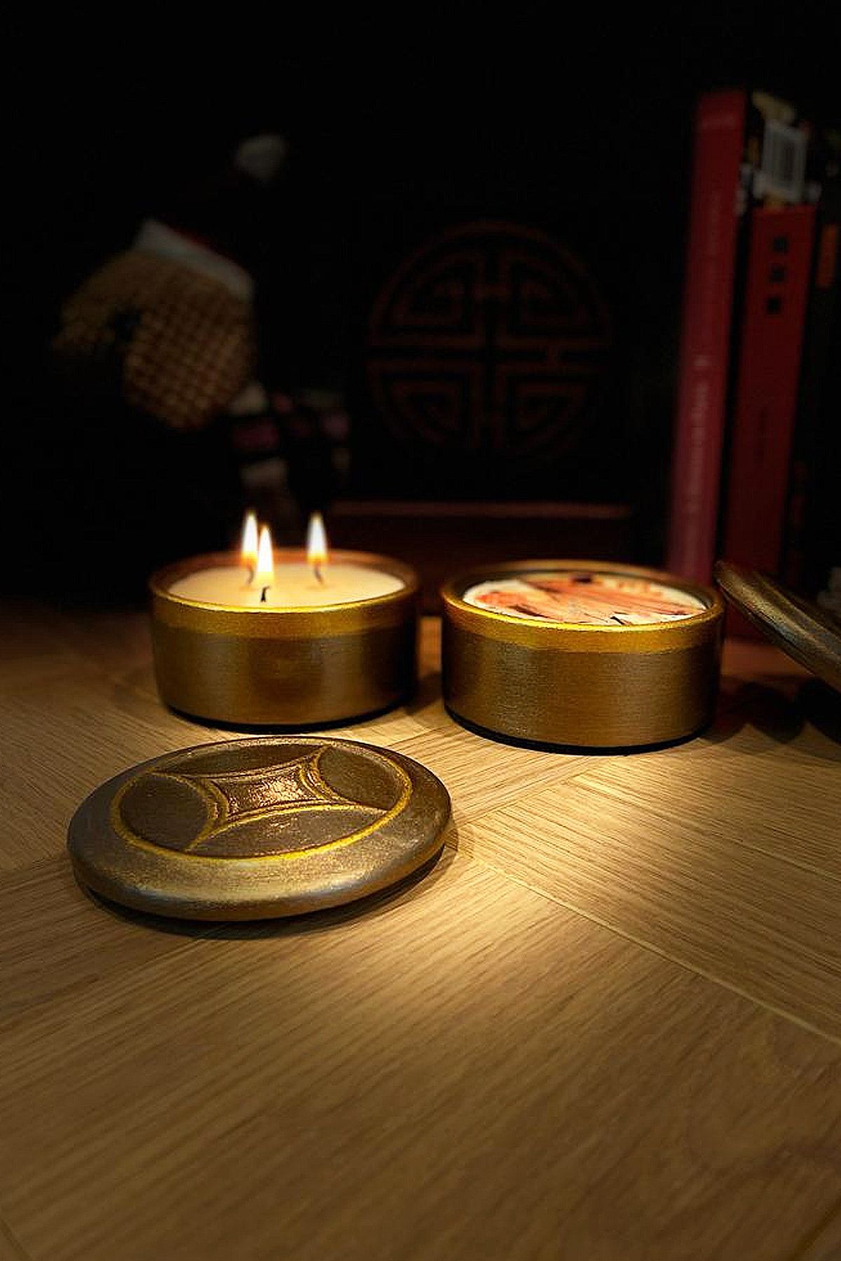 Dedo Decoration objects Ud Aromalı Doğal Soya Mumu /beton Kutu Mumluk