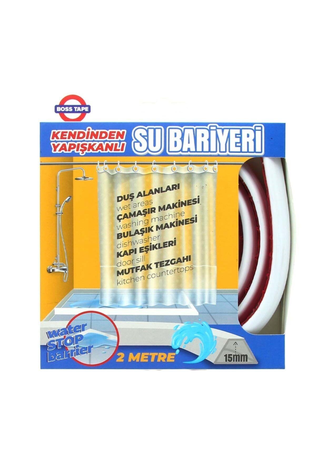 Boss Tape Duş, Kapı Eşiği, Mutfak Tezgahı Etrafı Su Kesici Bariyer - 2 Metre