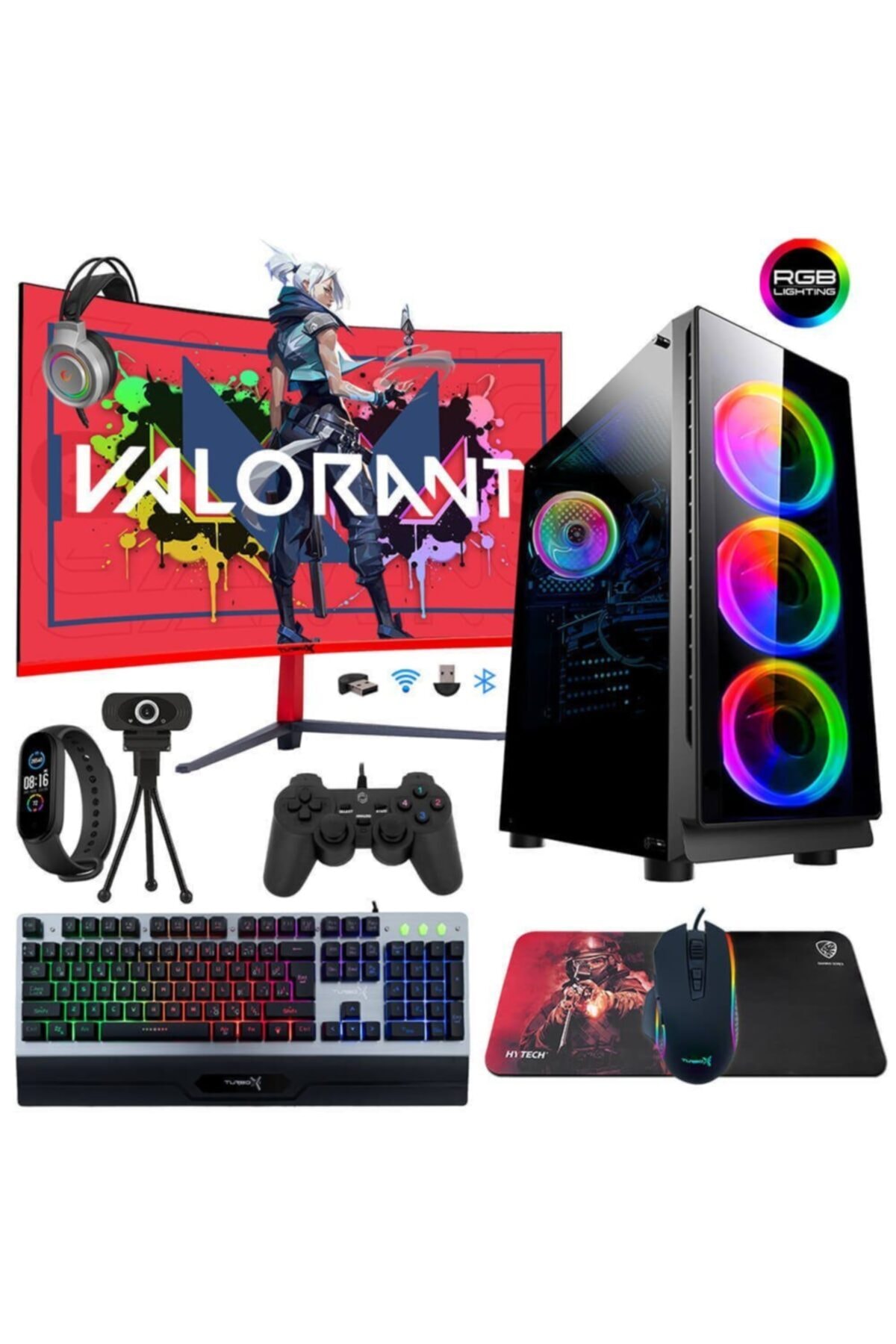 TURBOX Tx1122 I5 3470 8gb Ram 256gb Ssd 1tb Hdd 4gb Rx550 23.8'' Curved Masaüstü Oyun Bilgisayarı