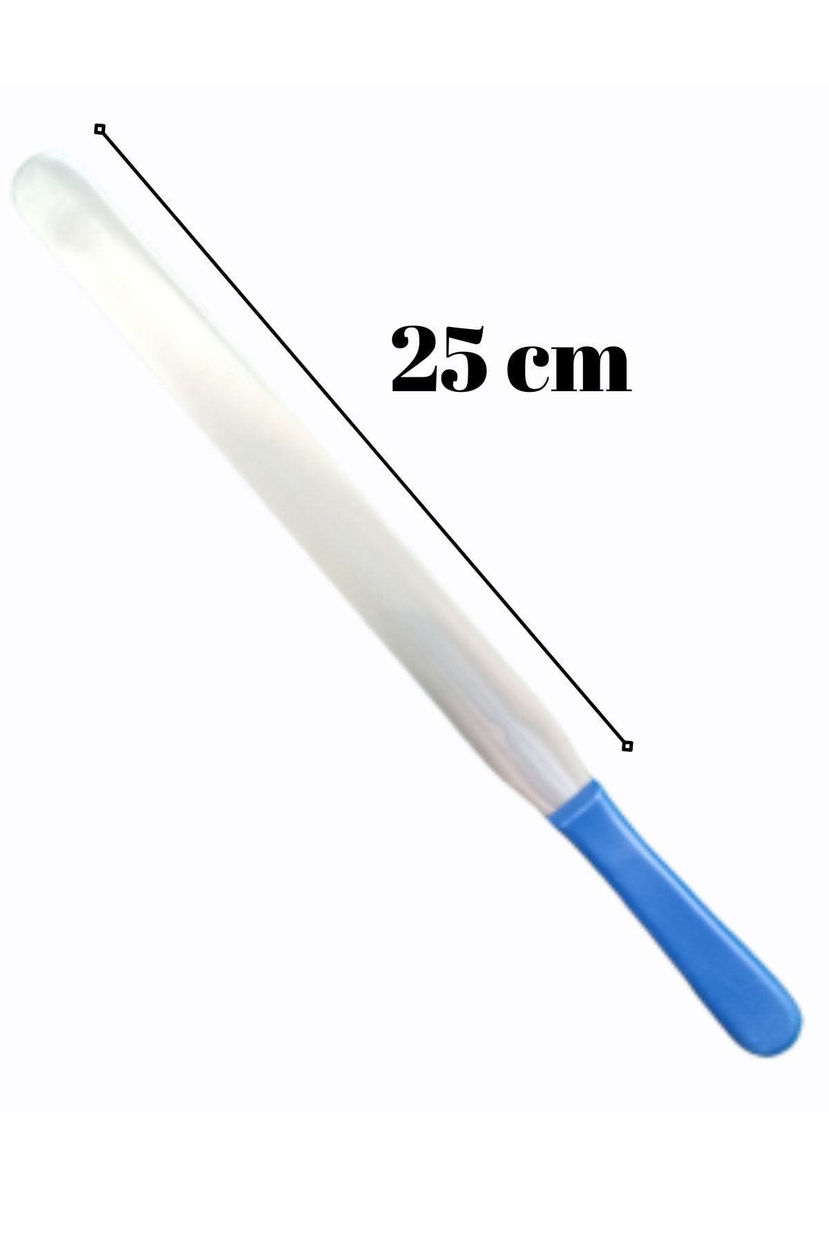 NE GELDİ Düz Pasta Paleti Sıvama Spatulası 25 cm Oval Uçlu