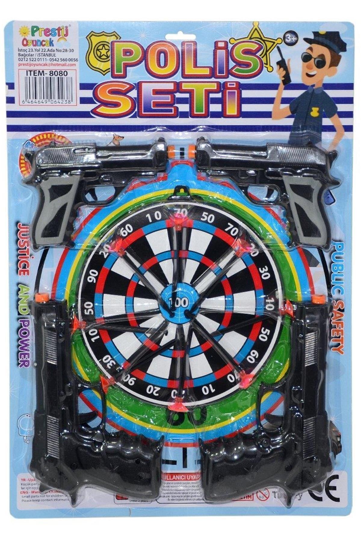 Prestij Oyuncak Fab 8080 Kartelalı 4 Tabancalı Polis Seti