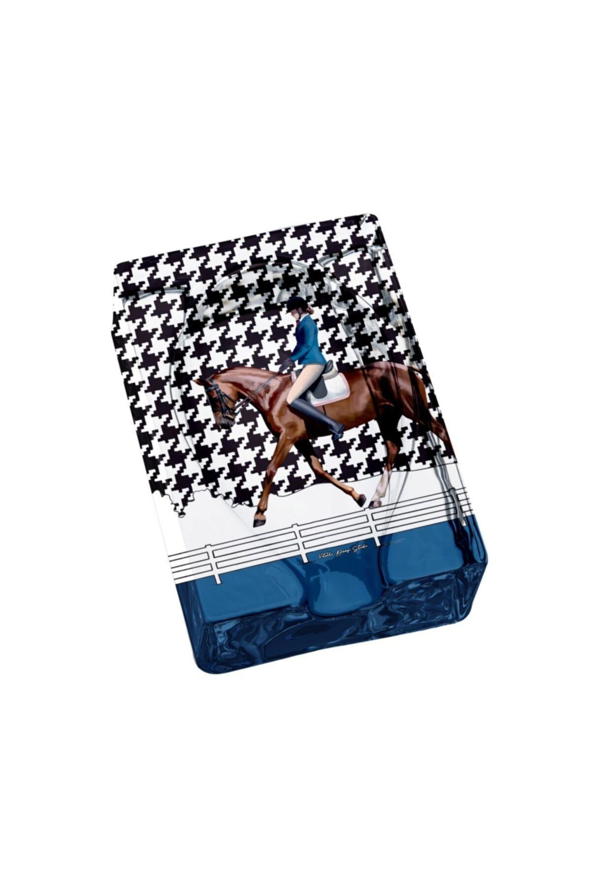 VİTELLİ Equestrian Mavi Ceket Oval Puro Küllüğü